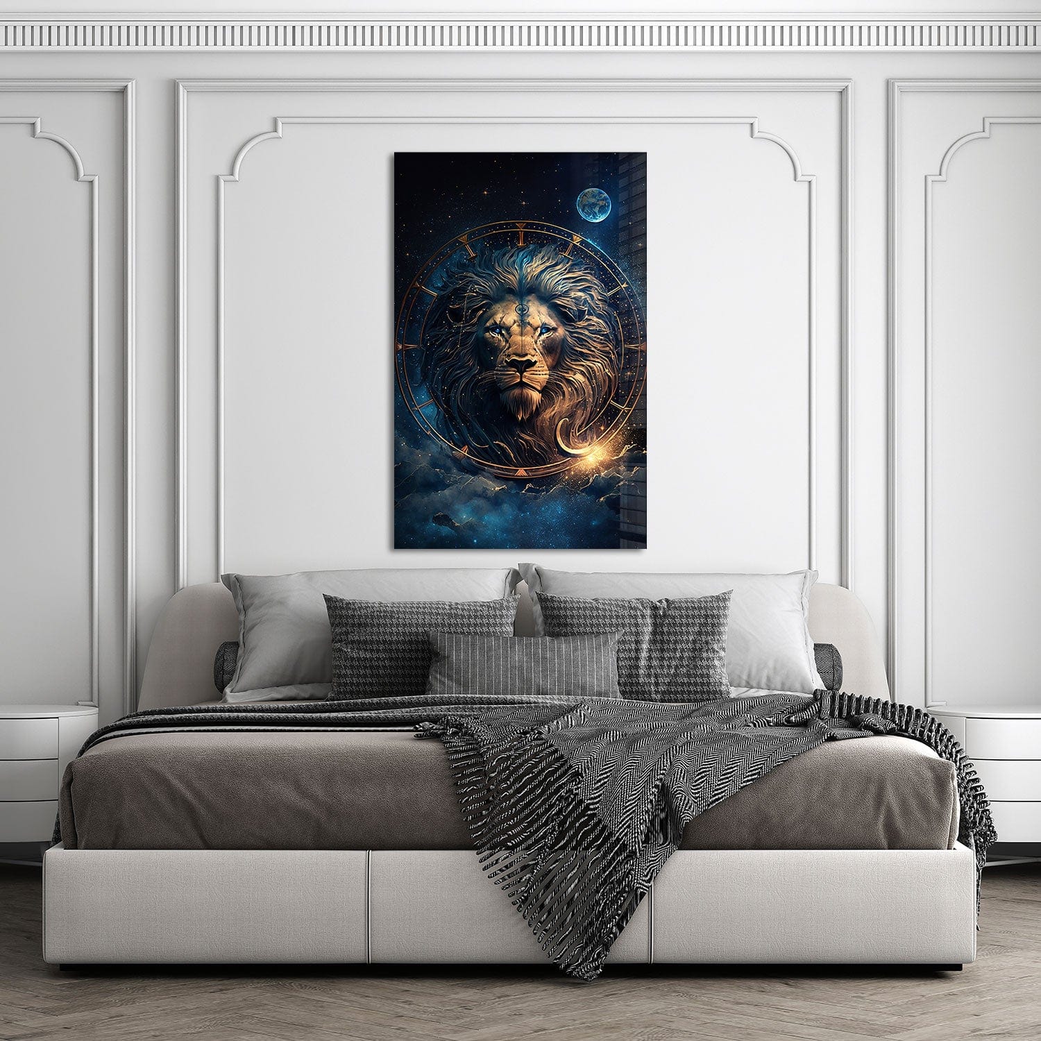 Astrologer Lion - Tempered Glass Wall Art