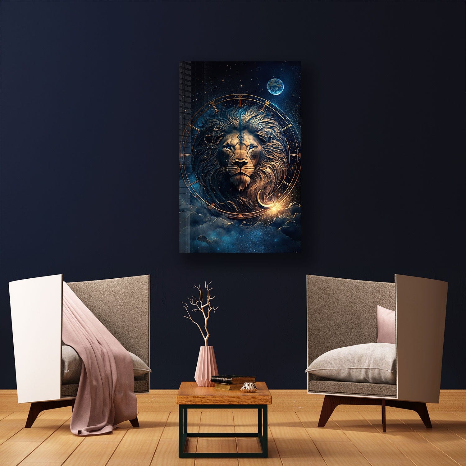 Artronauts Glass Print Astrologer Lion - Tempered Glass Wall Art
