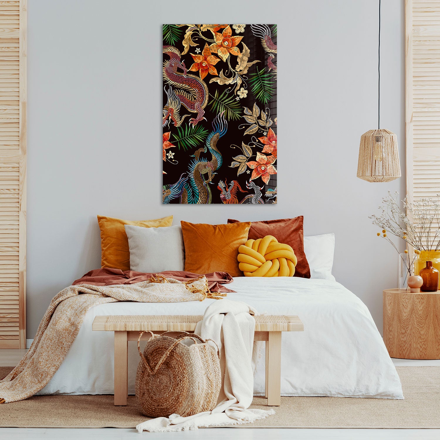 Japanese Strength Art - Tempered Glass Wall Art