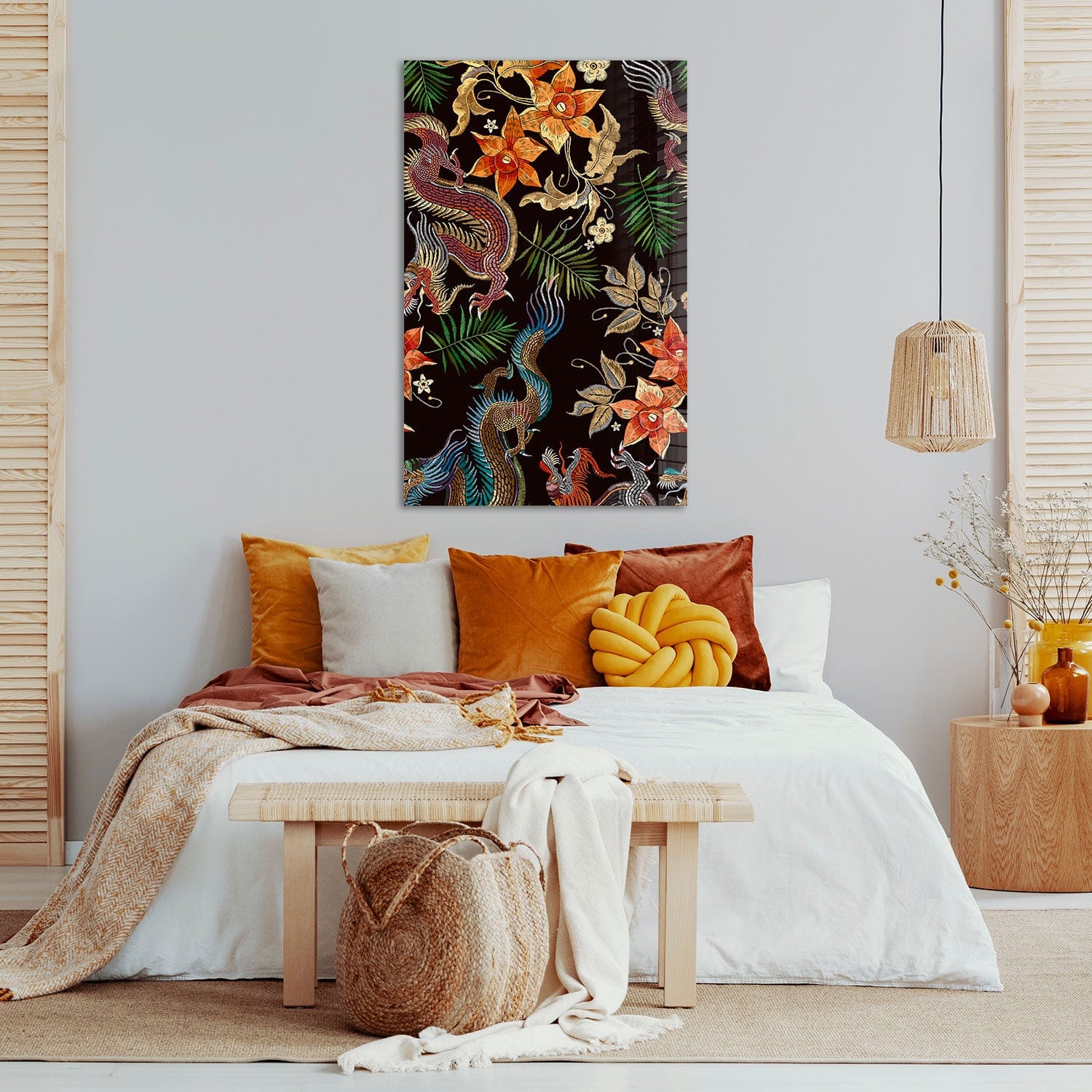 Artronauts Glass Print Japanese Strength Art - Tempered Glass Wall Art