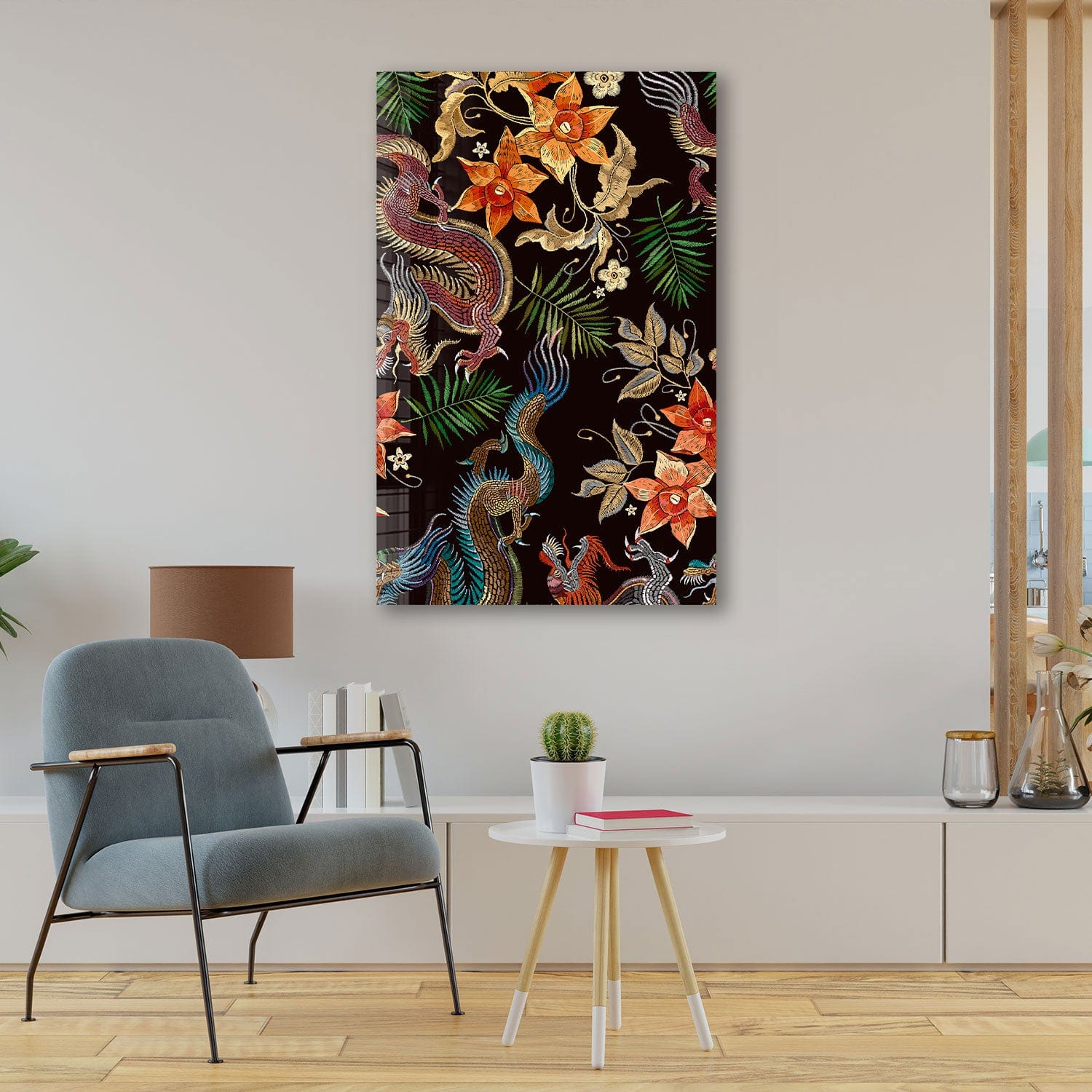 Artronauts Glass Print Japanese Strength Art - Tempered Glass Wall Art