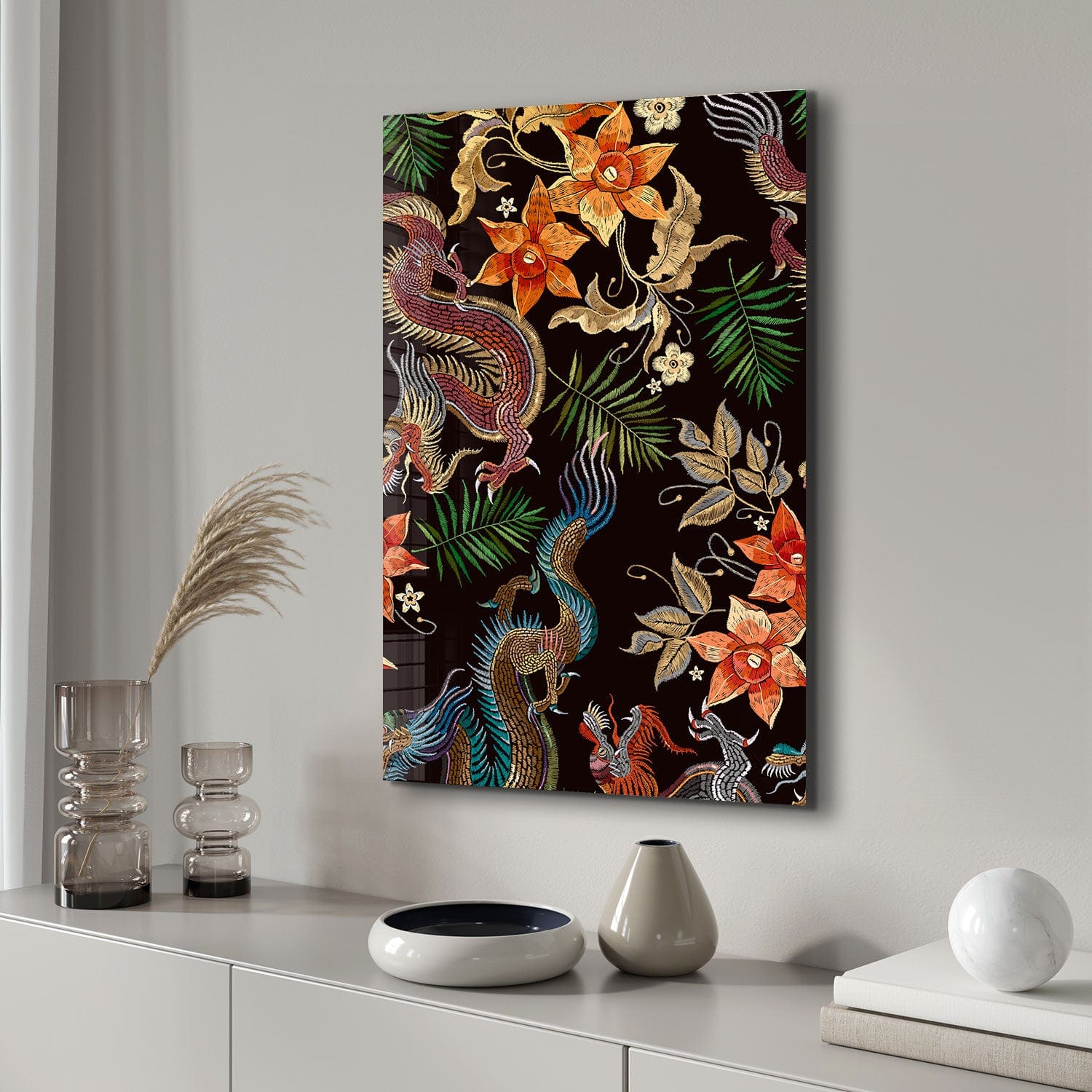 Artronauts Glass Print Japanese Strength Art - Tempered Glass Wall Art