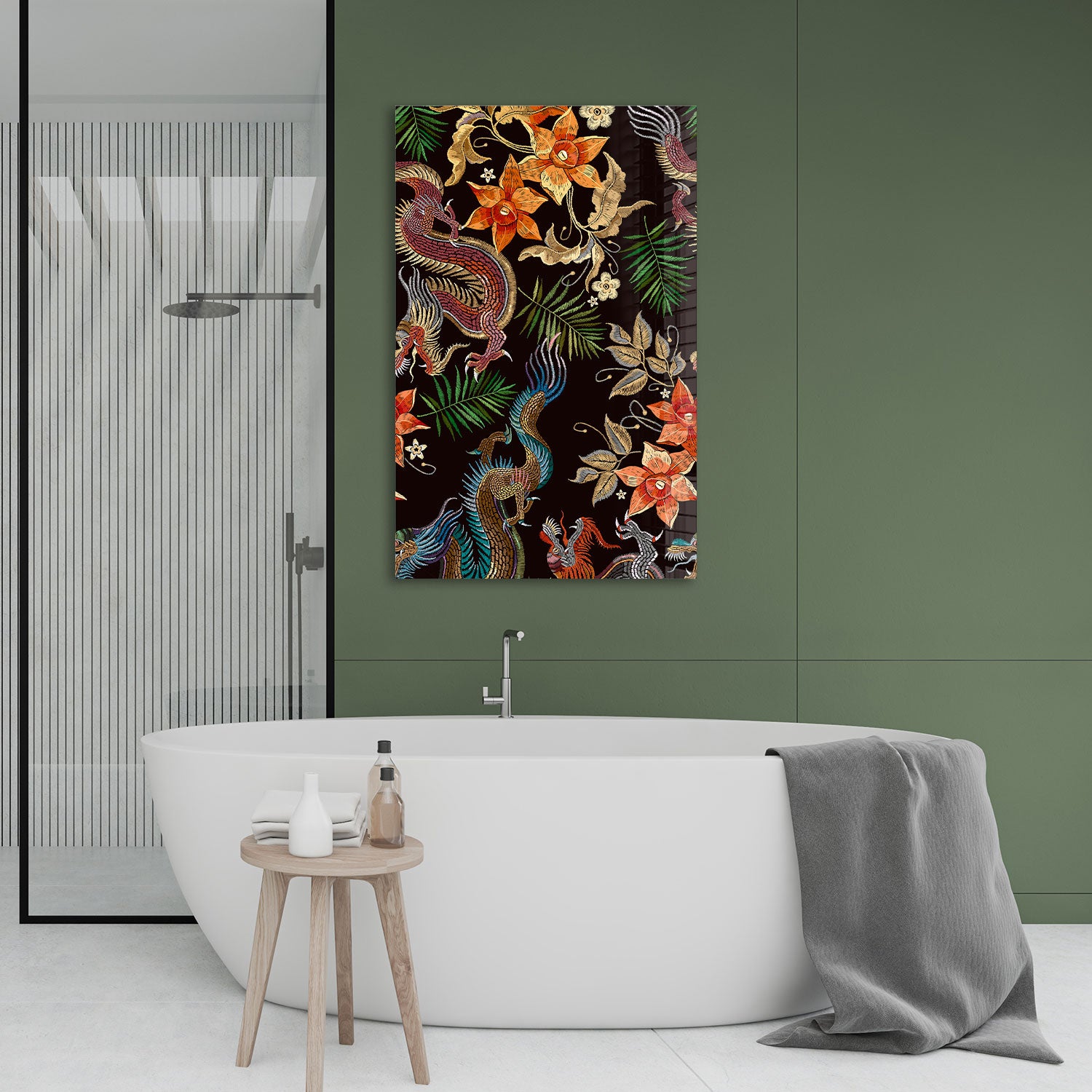 Japanese Strength Art - Tempered Glass Wall Art