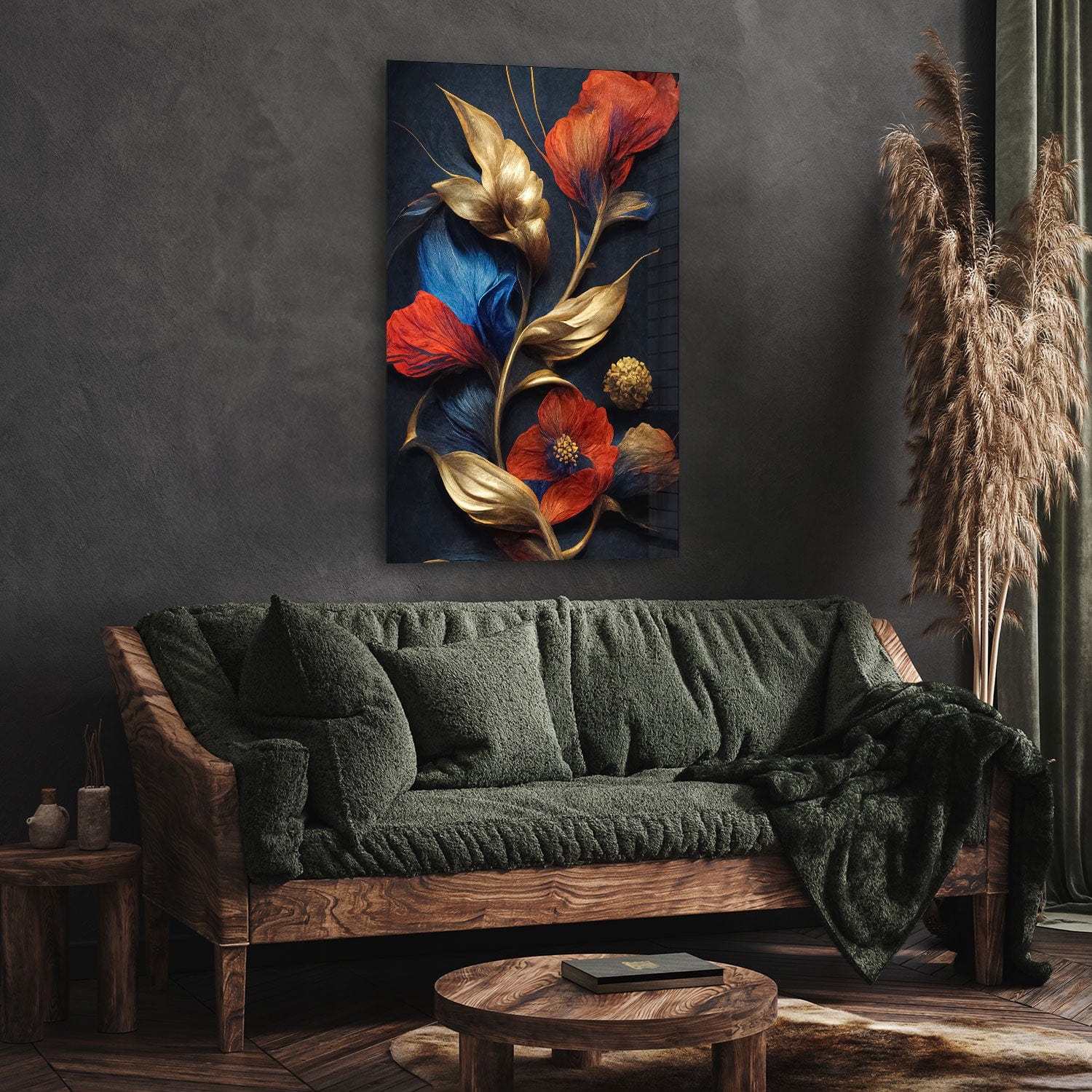 Artronauts Glass Print Floral 3 Colours - Tempered Glass Wall Art