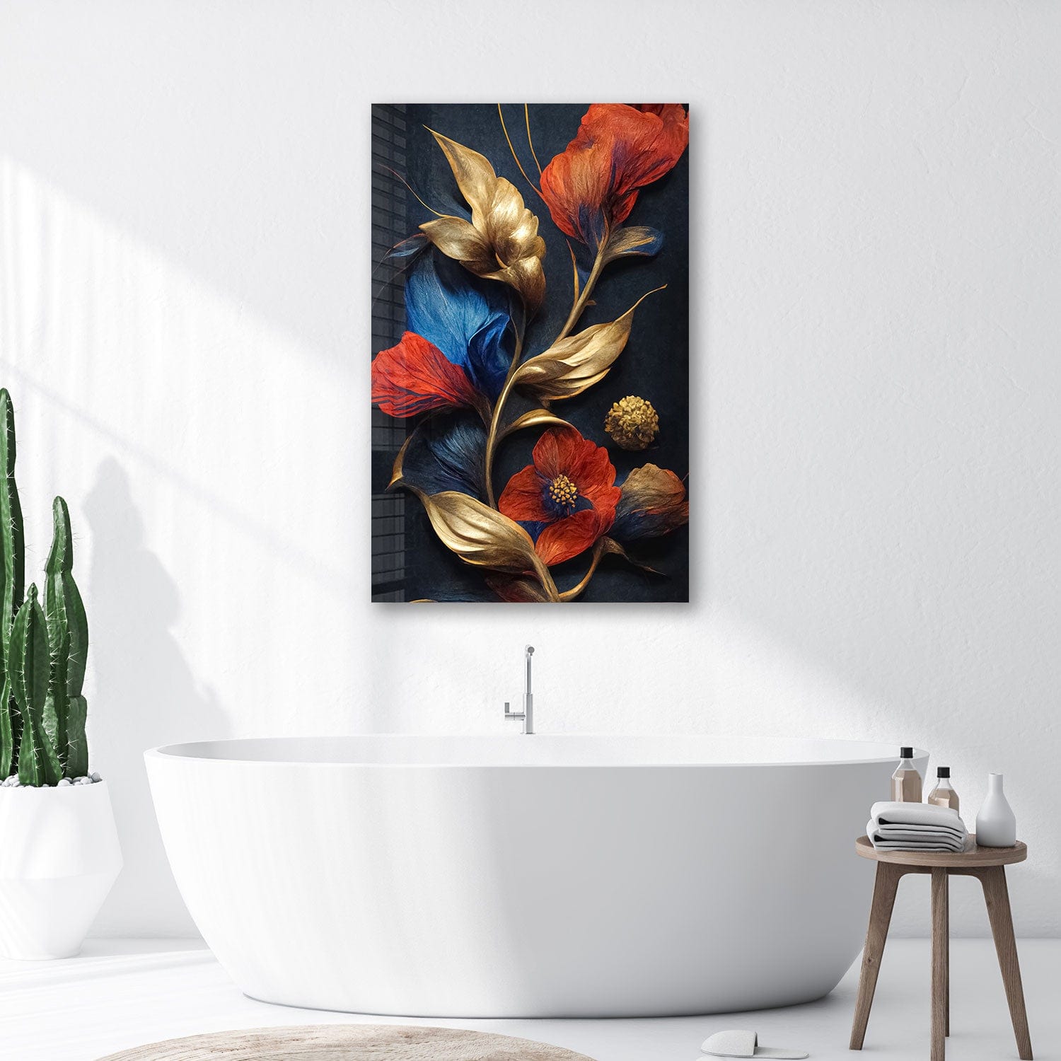 Artronauts Glass Print Floral 3 Colours - Tempered Glass Wall Art