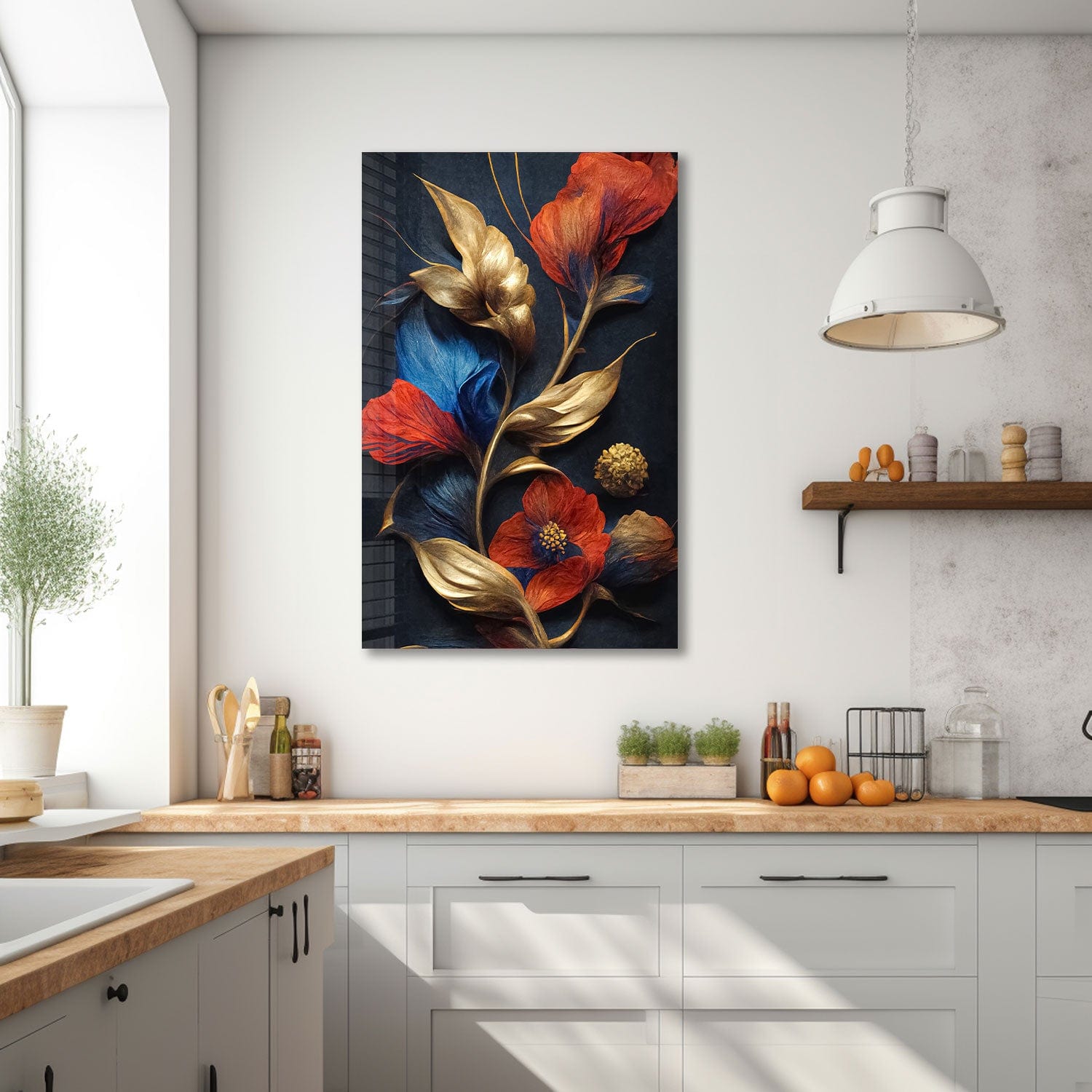 Artronauts Glass Print Floral 3 Colours - Tempered Glass Wall Art