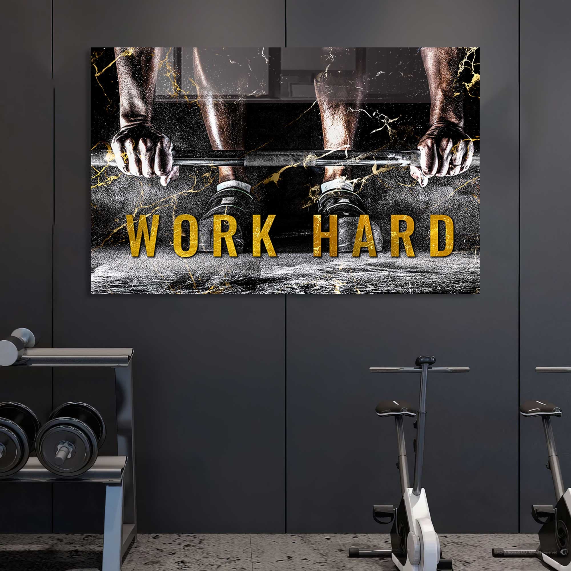 Artronauts Glass Print Work Hard - Tempered Glass Wall Art