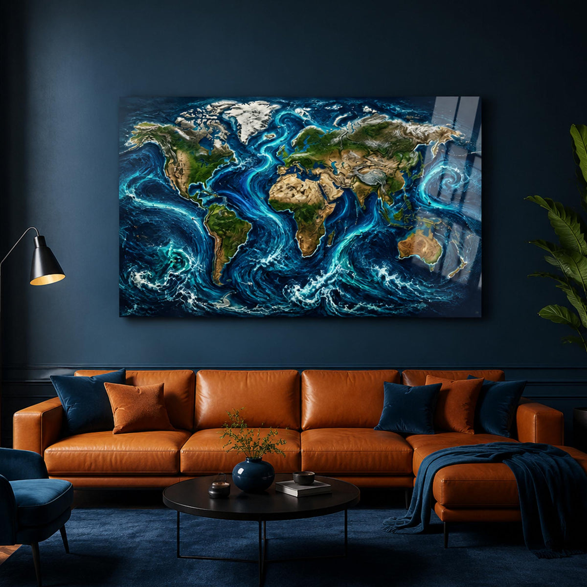 Ocean Currents World Map lifestyle view