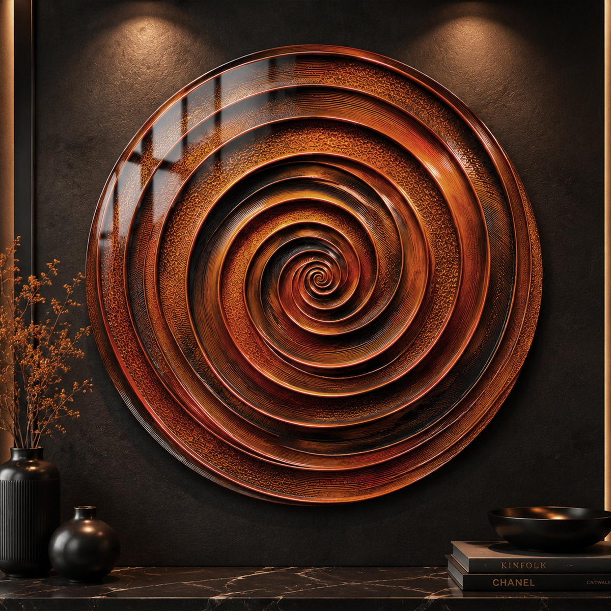 Copper Infinity in a modern room