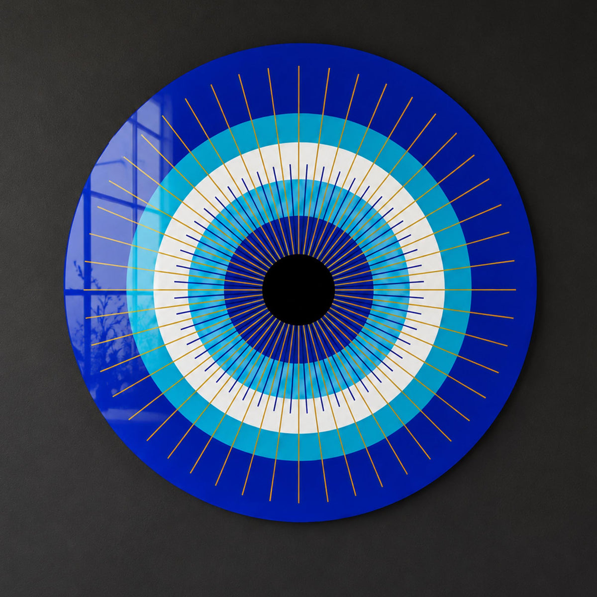 Radiant Blue Eye in a modern room