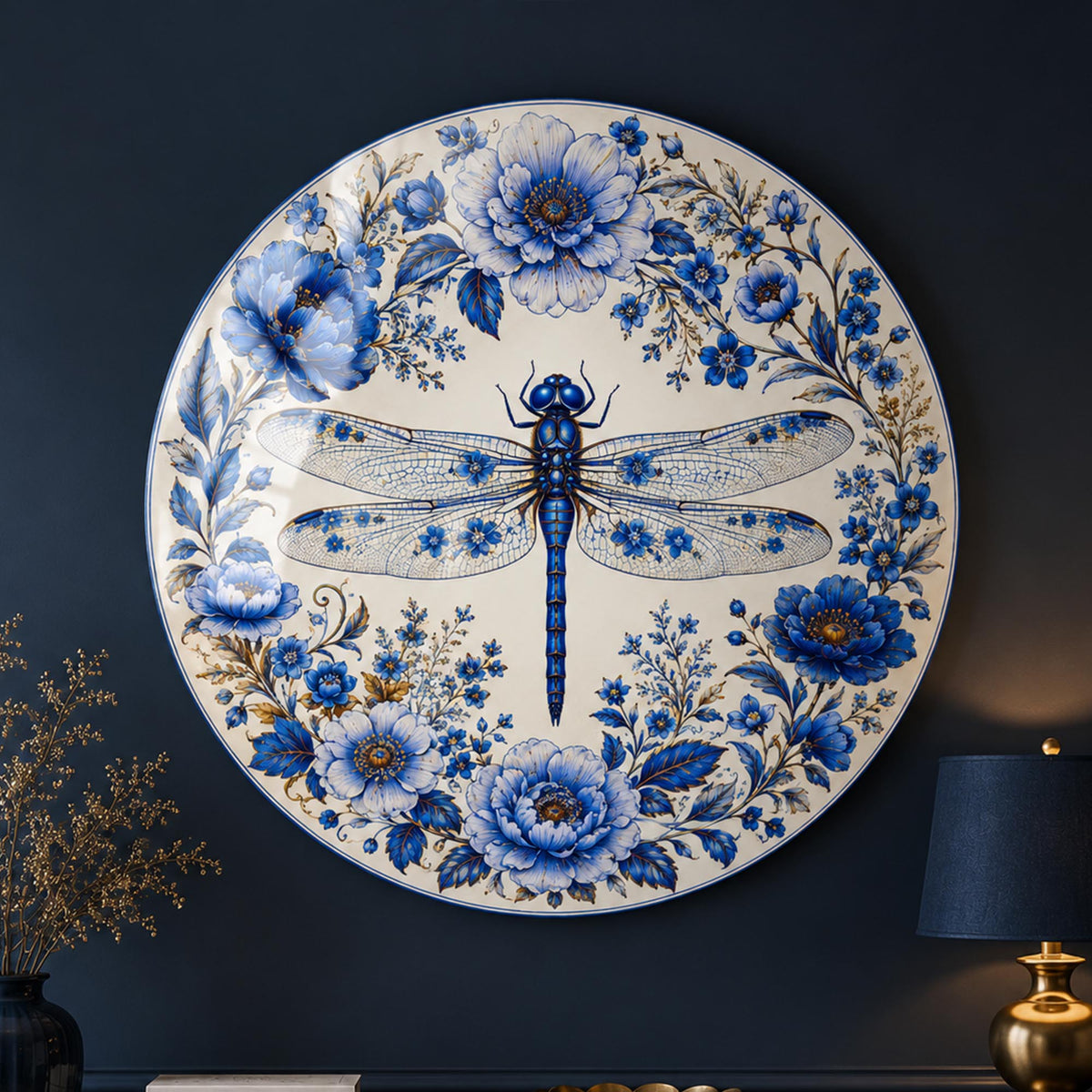Blue Dragonfly Garden in a modern room