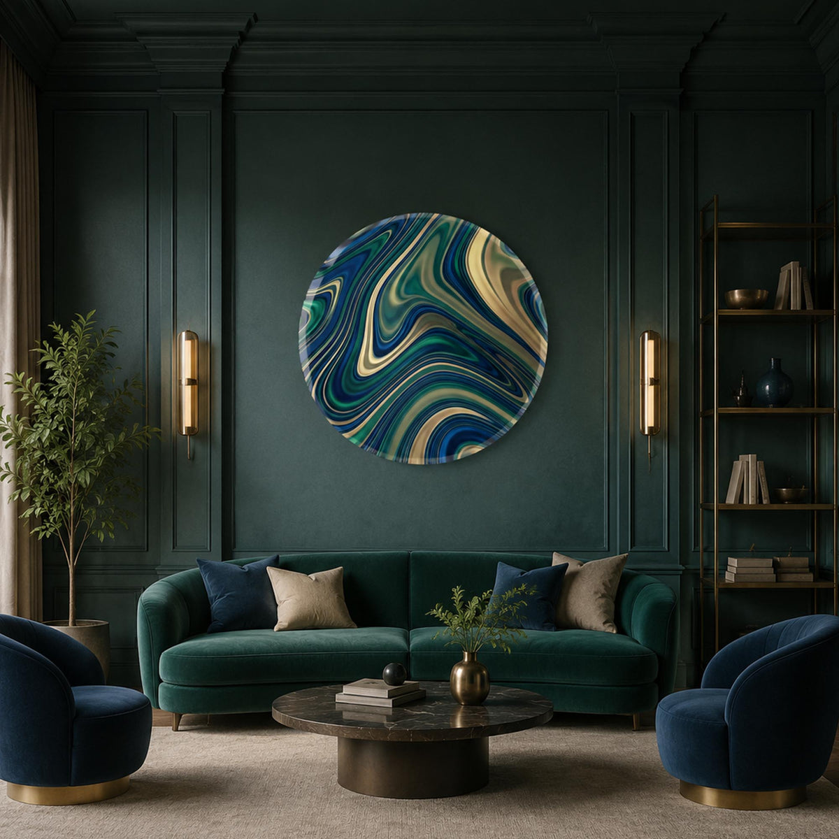 Emerald Gold Marble Flow lifestyle view