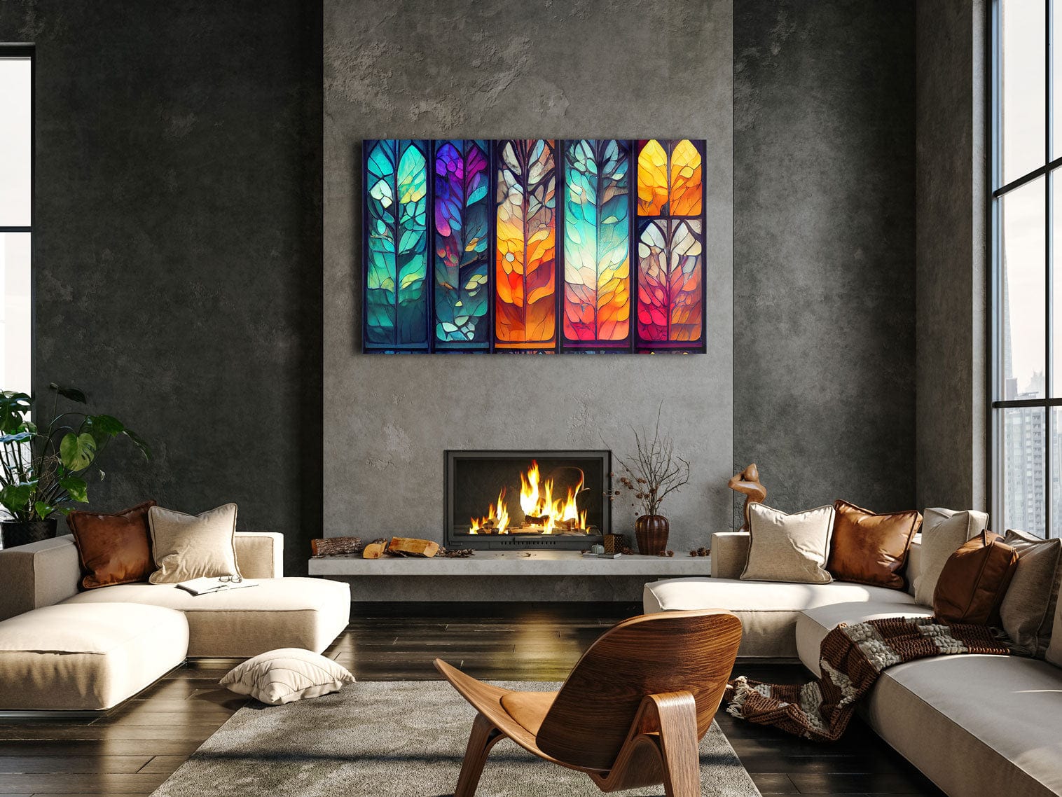 Artronauts Glass Print Windows Stained Glass Effect