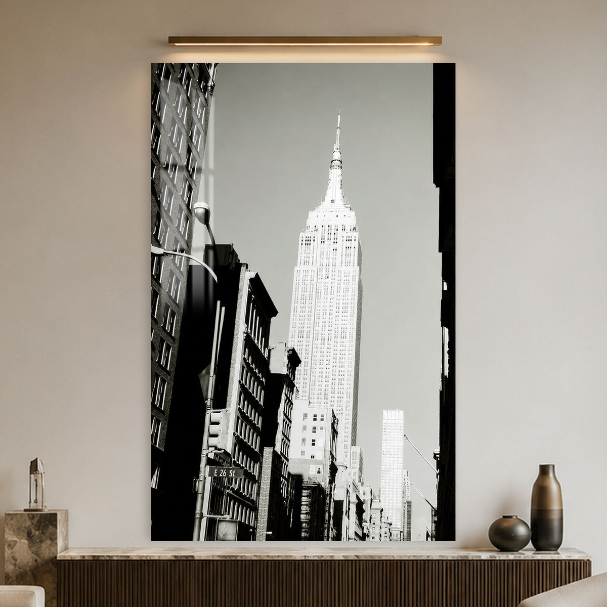 Empire State Monochrome in a modern room