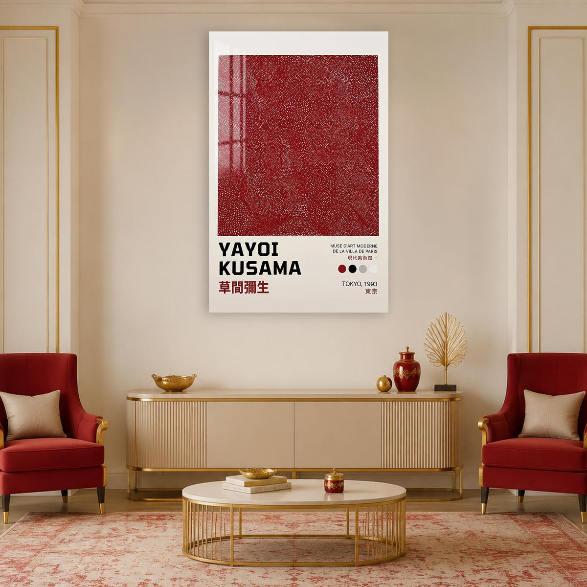 Kusama Crimson Dots lifestyle view