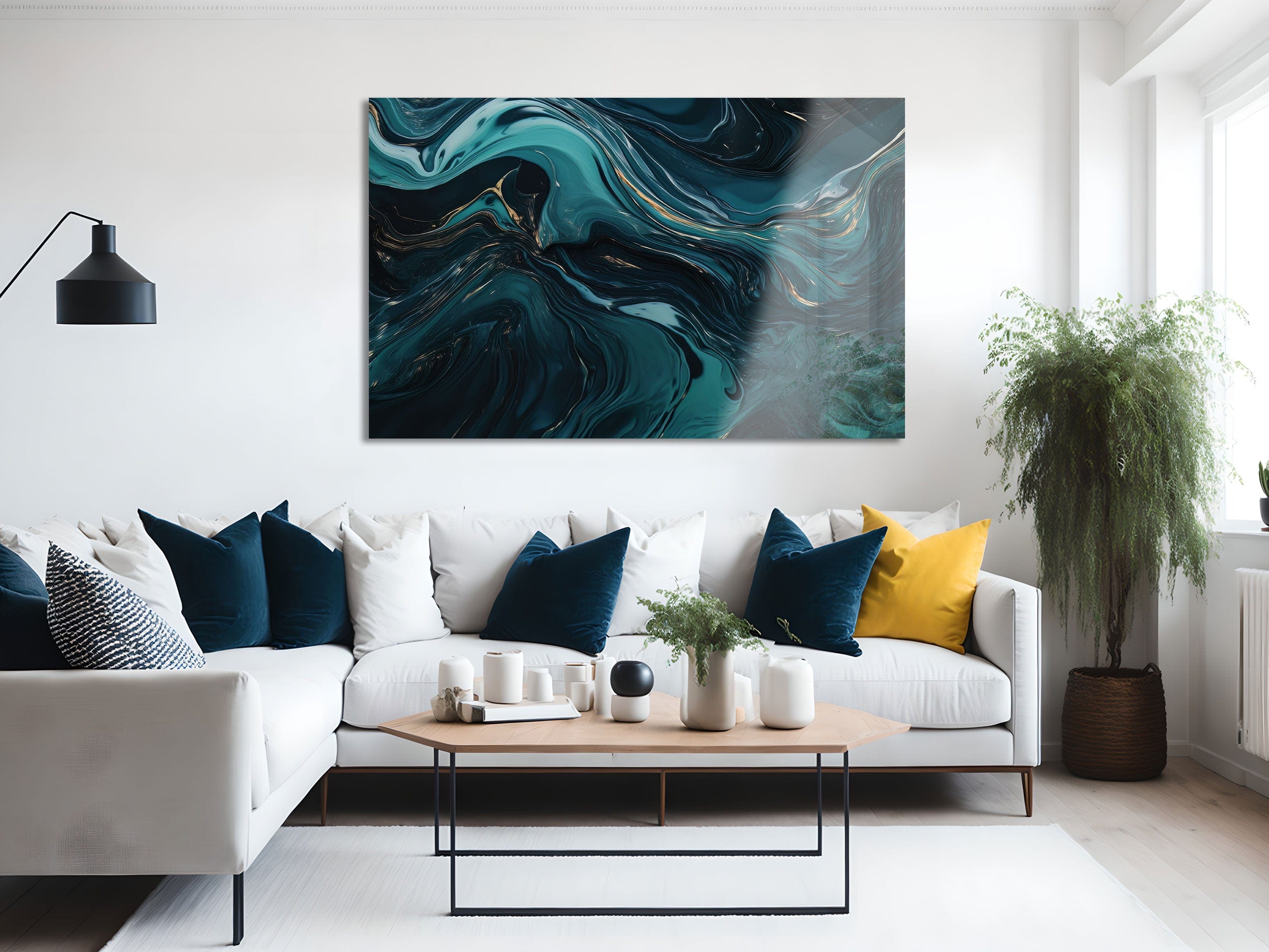 Artronauts Glass Print Wave Abstract