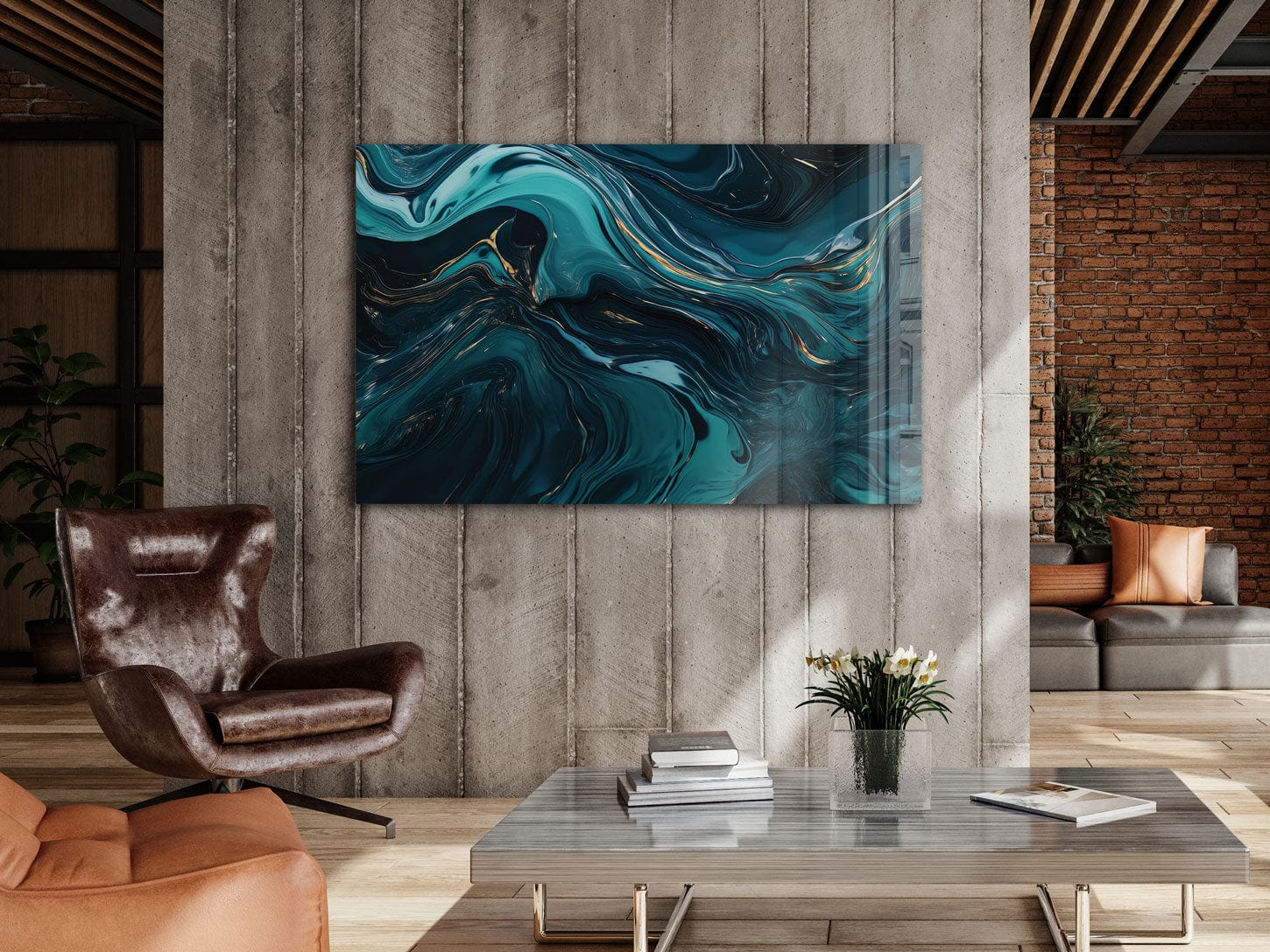 Artronauts Glass Print Wave Abstract