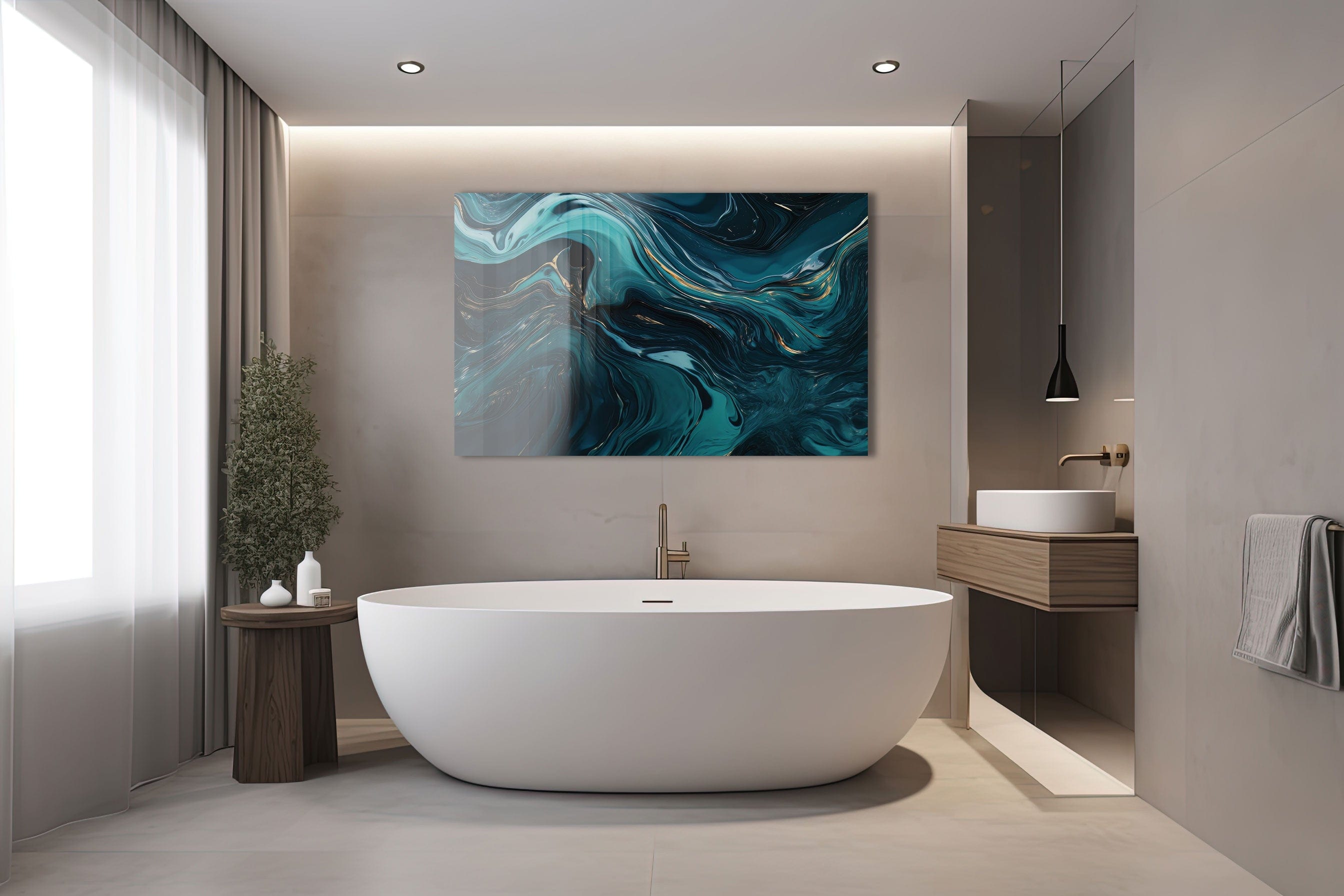 Artronauts Glass Print Wave Abstract