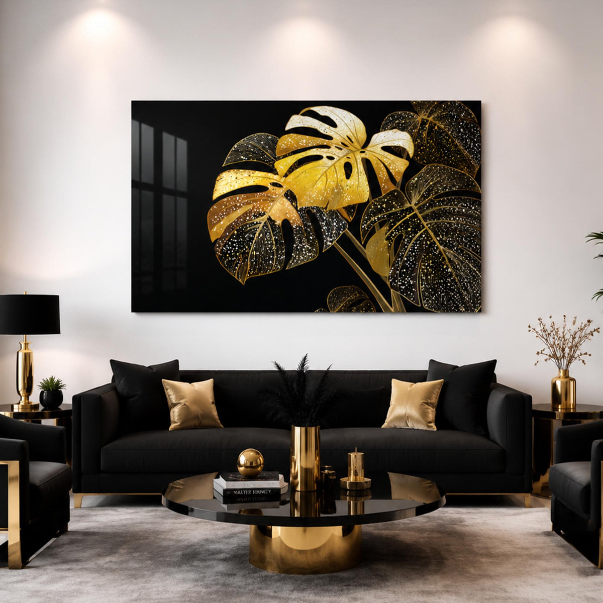 Golden Monstera Leaves lifestyle view