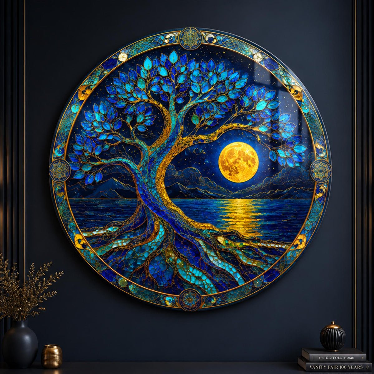 Moonlit Tree in a modern room