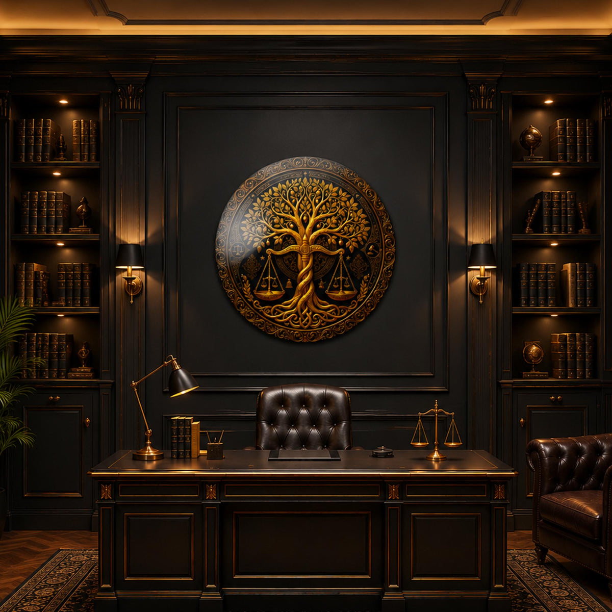 Tree Of Justice in a modern room