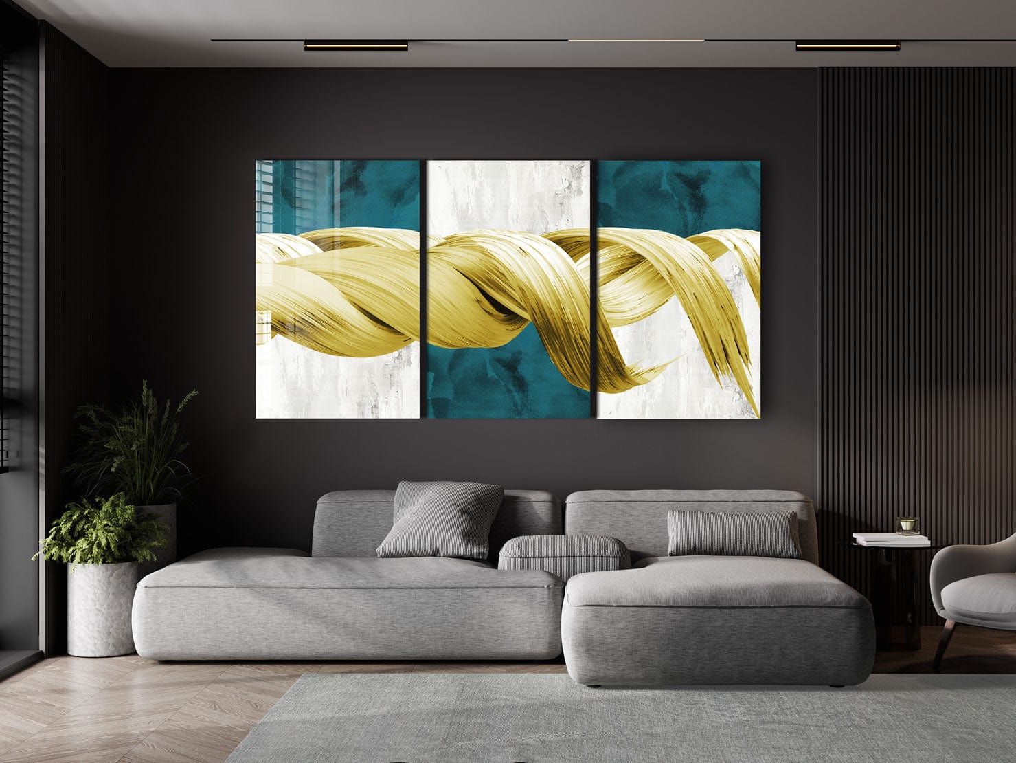 Artronauts Glass Print Golden Braid - Trinity