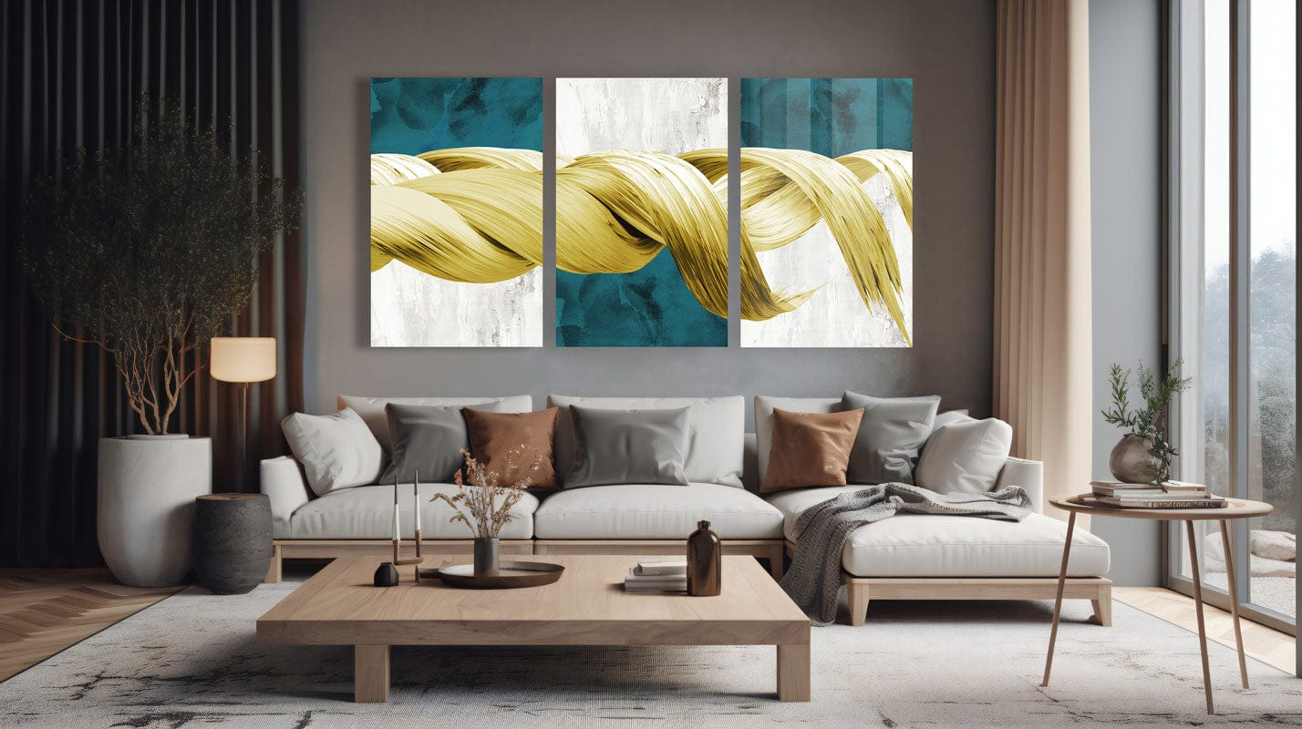 Artronauts Glass Print Golden Braid - Trinity