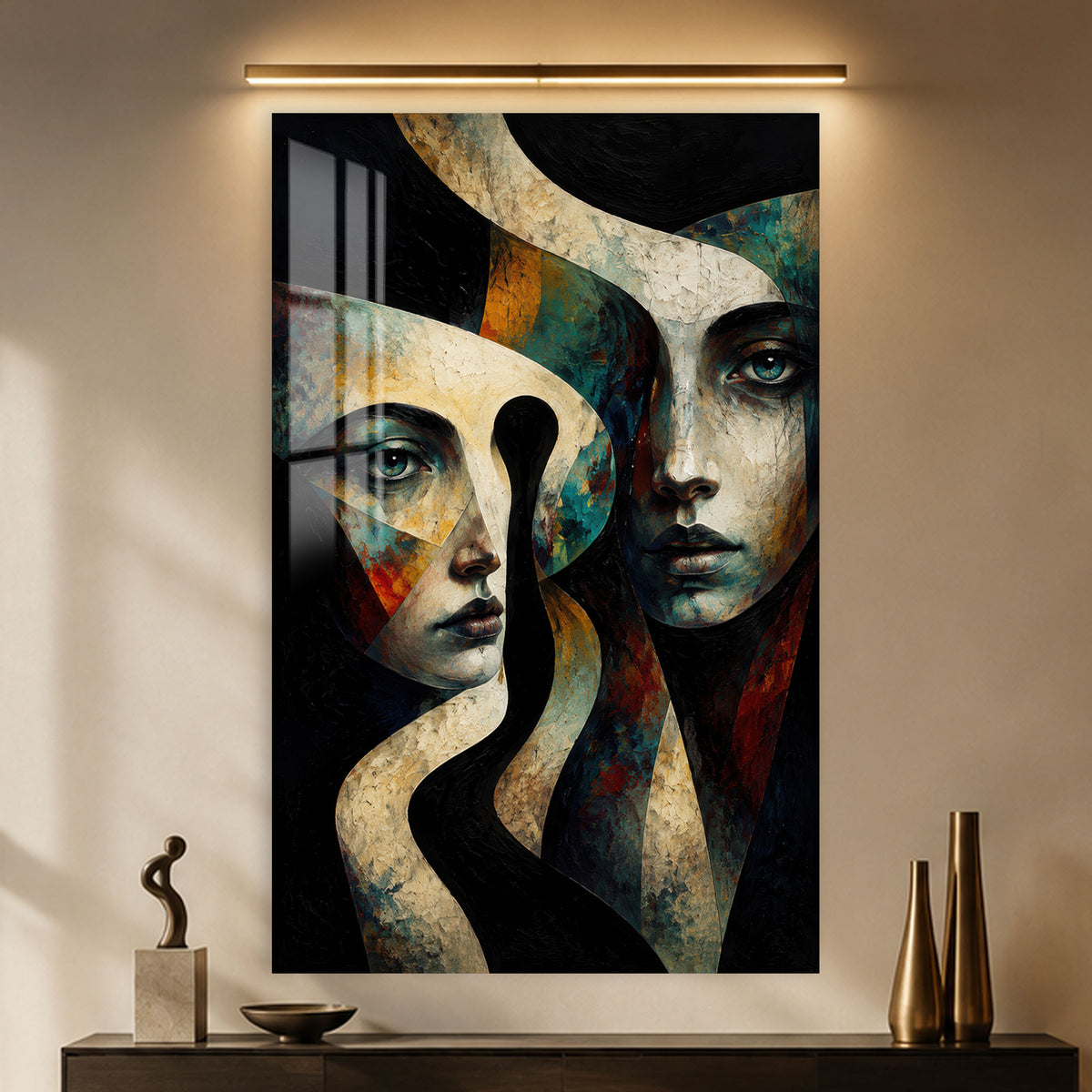 Twin Reflections in a modern room