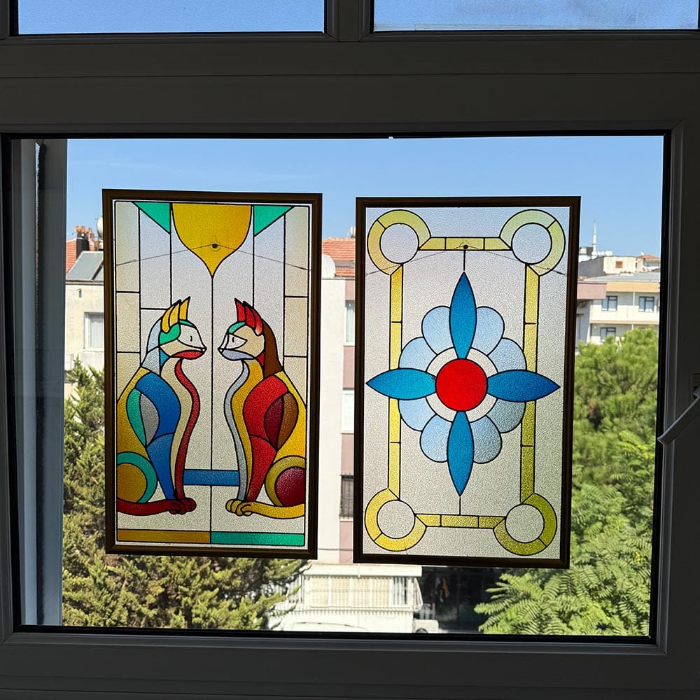 Artronauts Glass Print Floral - Stained Glass Art