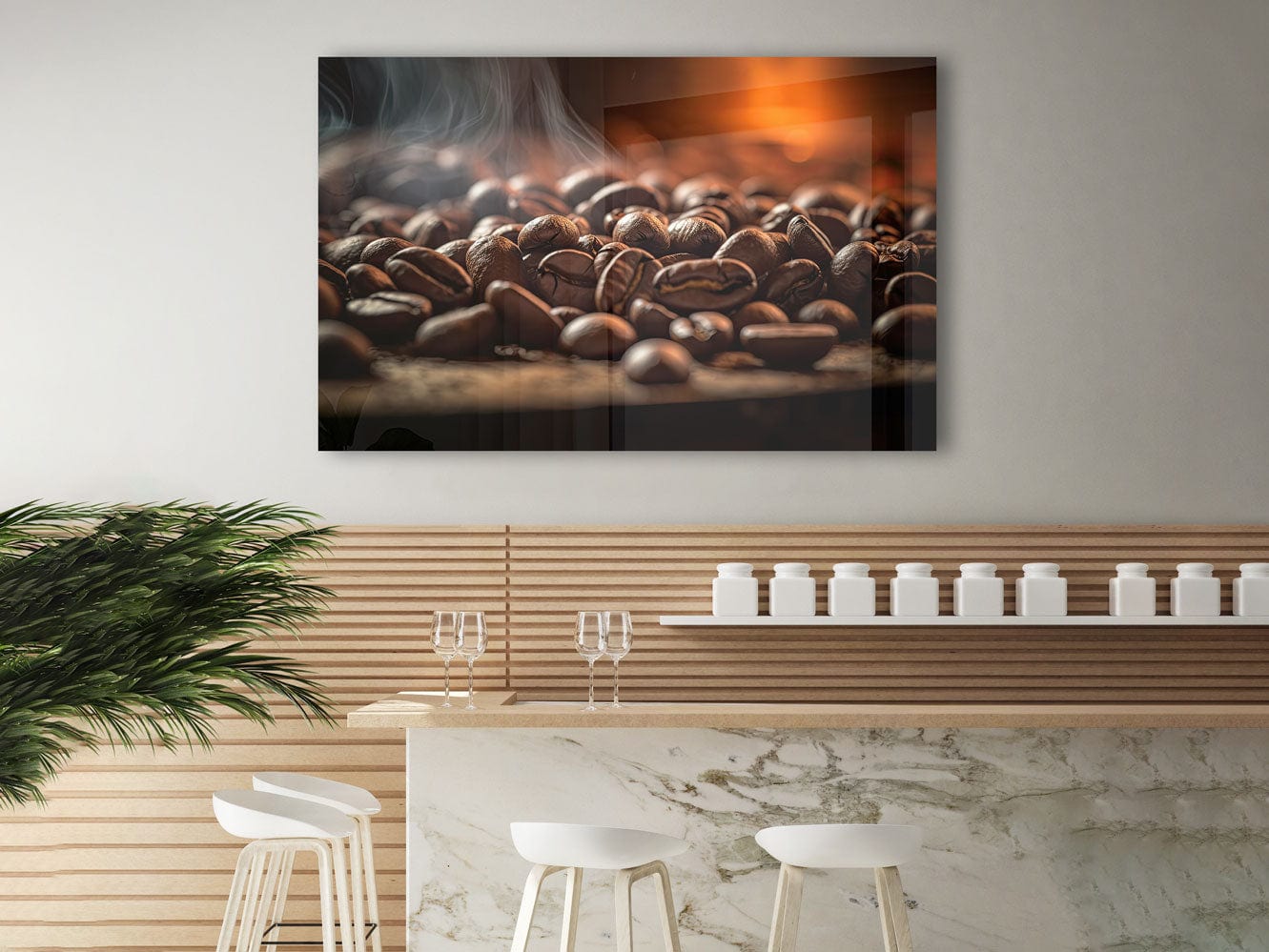 Artronauts Glass Print Coffee Beans