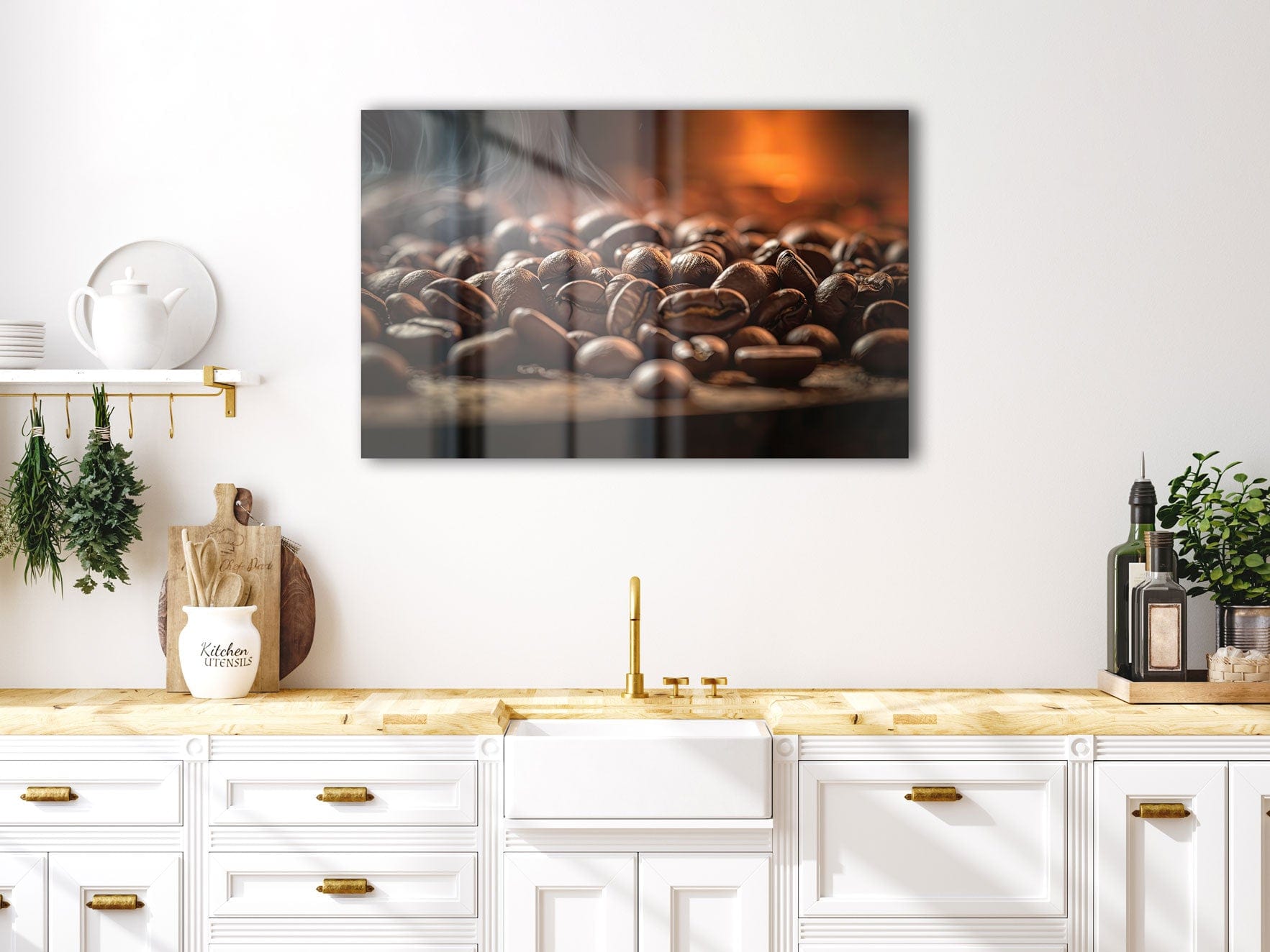 Artronauts Glass Print Coffee Beans