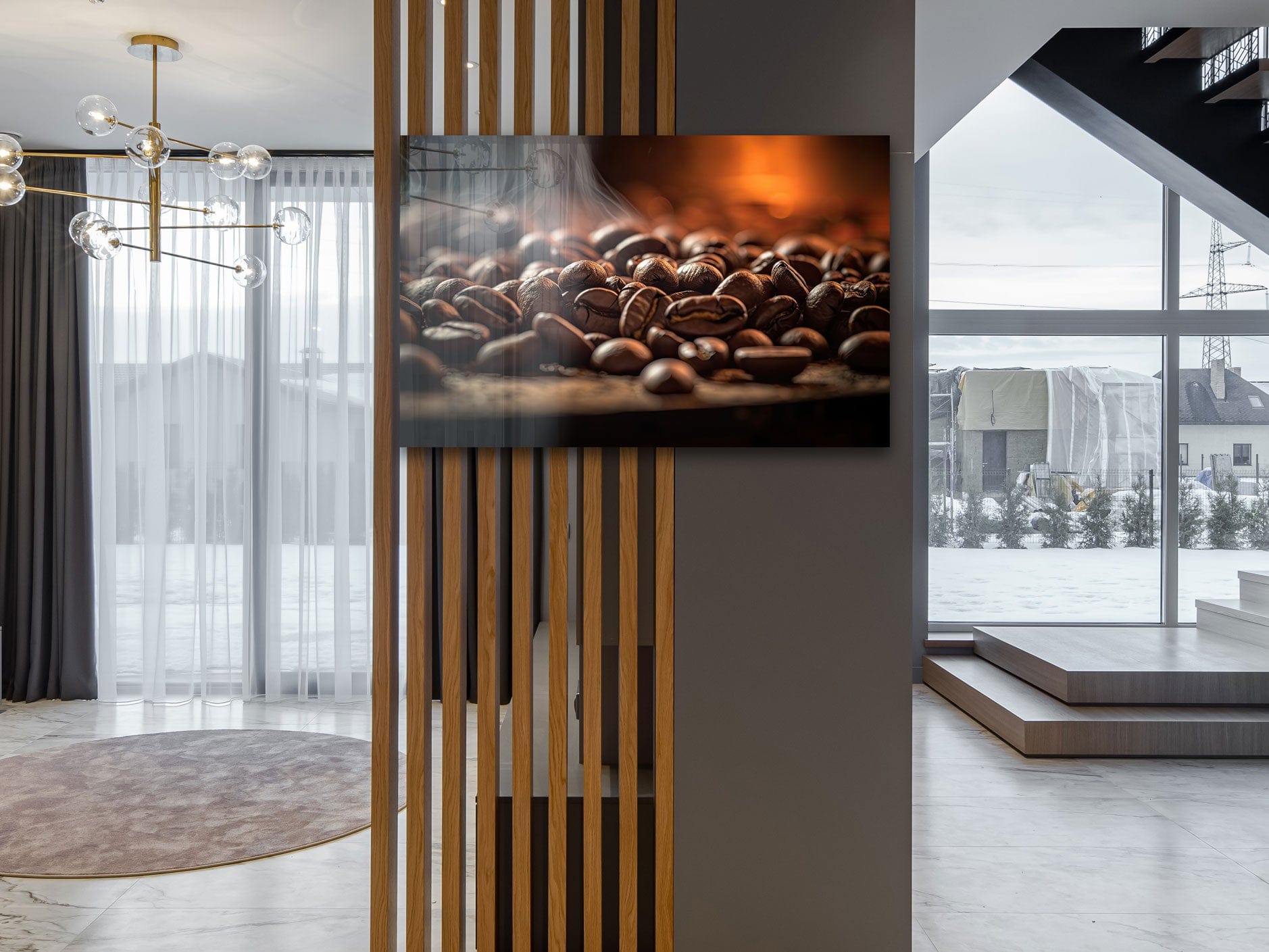 Artronauts Glass Print Coffee Beans