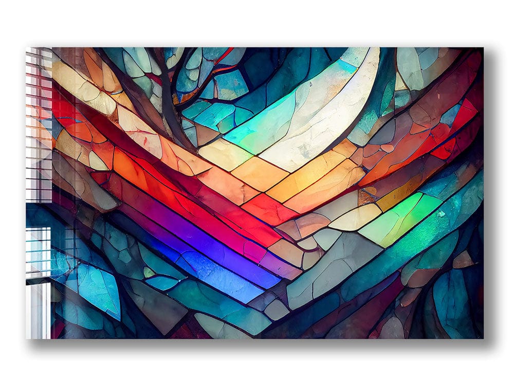 Artronauts Art Glass Print Colourful Stained Glass Effect