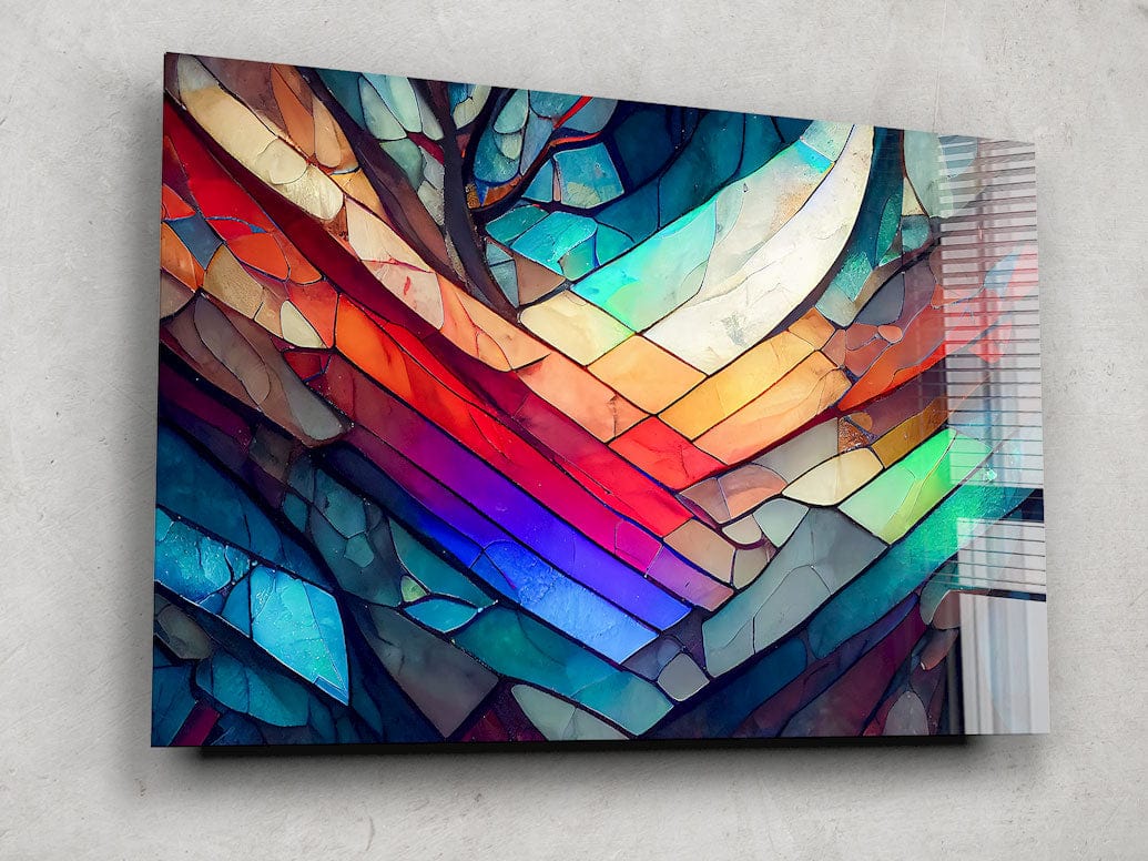Artronauts Art Glass Print Colourful Stained Glass Effect