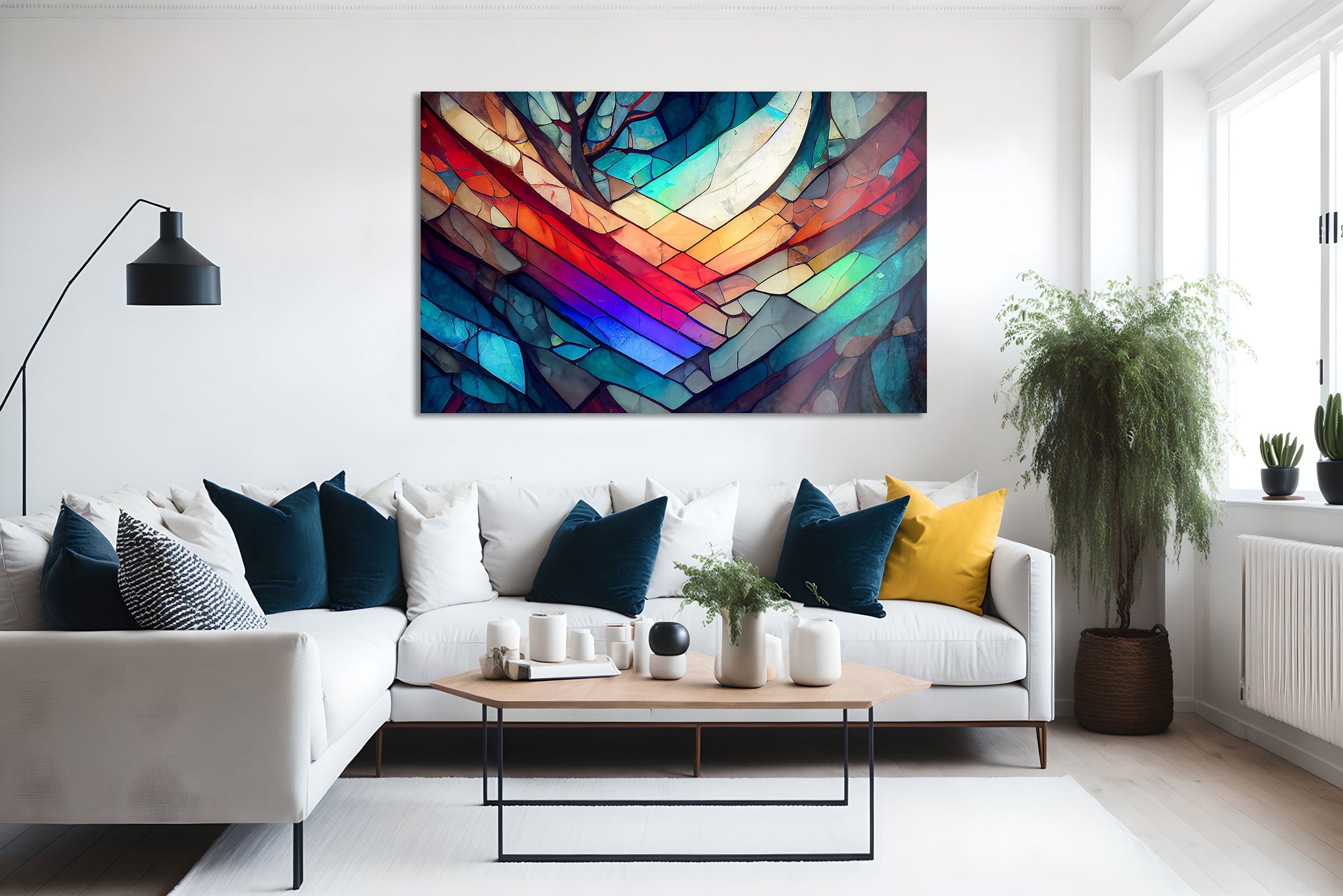 Artronauts Art Glass Print Colourful Stained Glass Effect