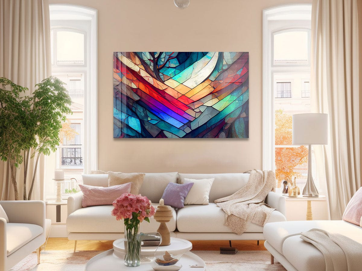 Artronauts Art Glass Print Colourful Stained Glass Effect