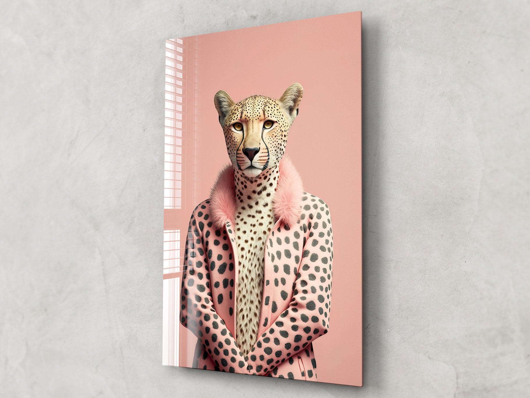 Artronauts Glass Print Cool Cheetah