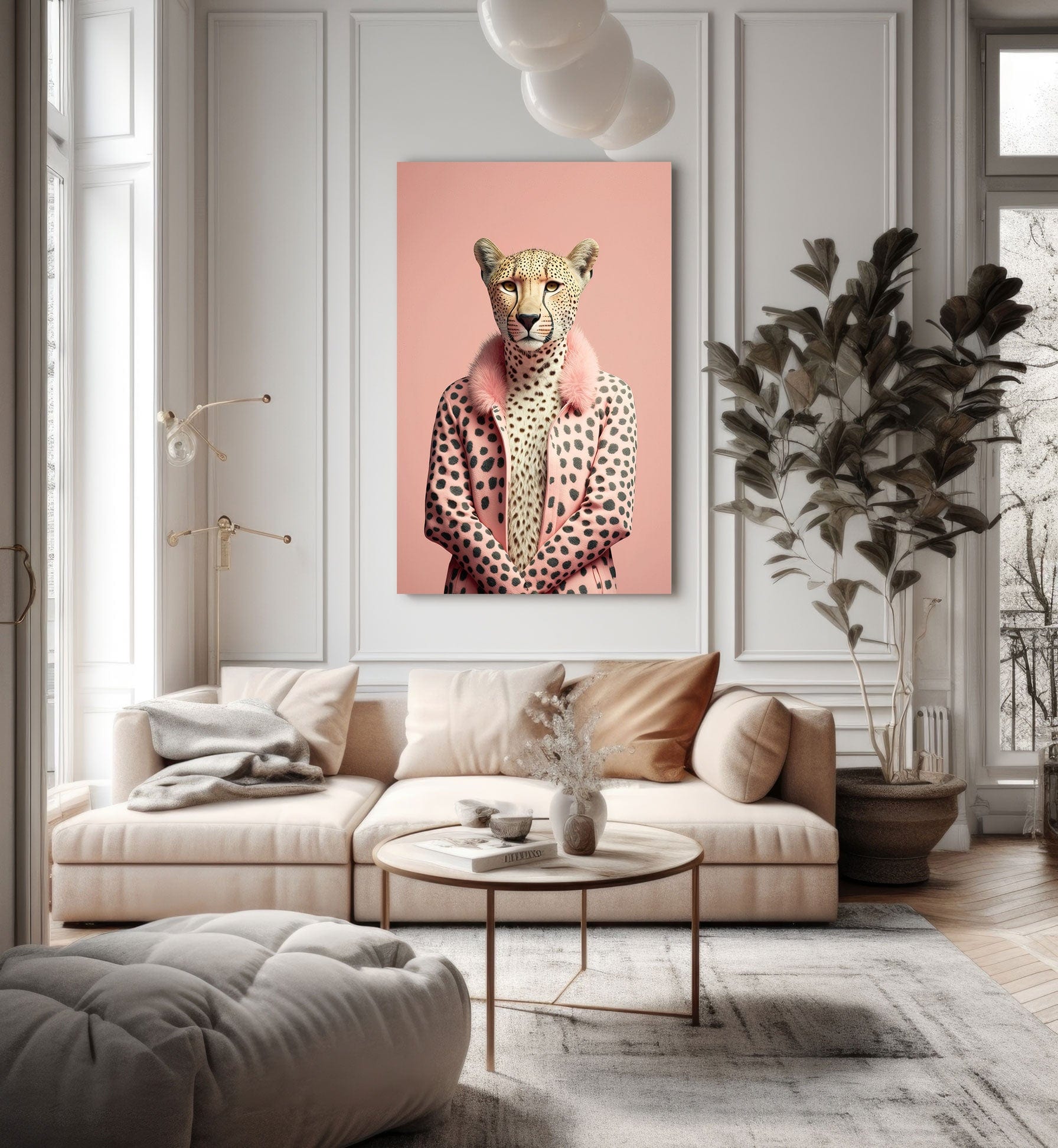 Artronauts Glass Print Cool Cheetah