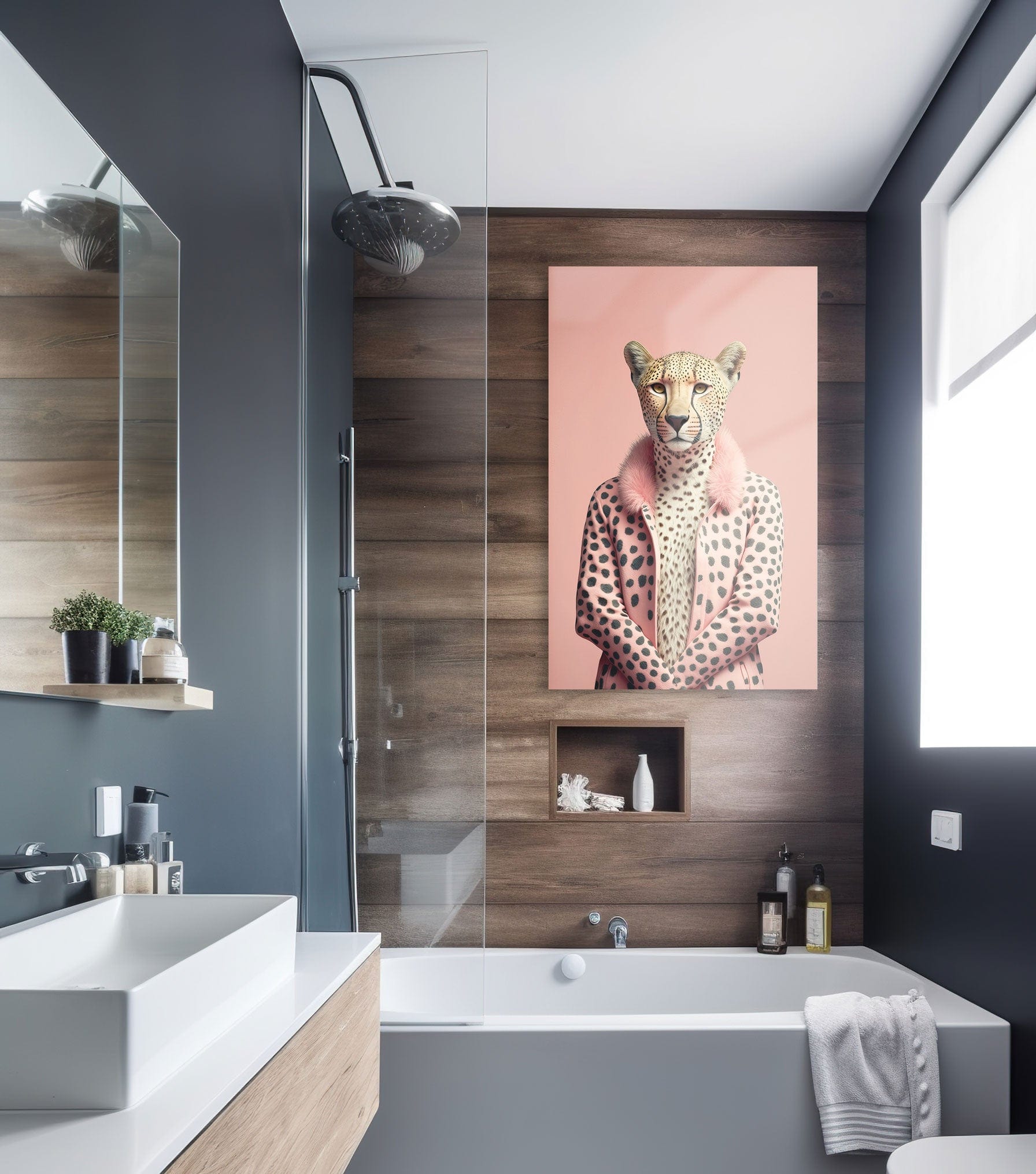 Artronauts Glass Print Cool Cheetah