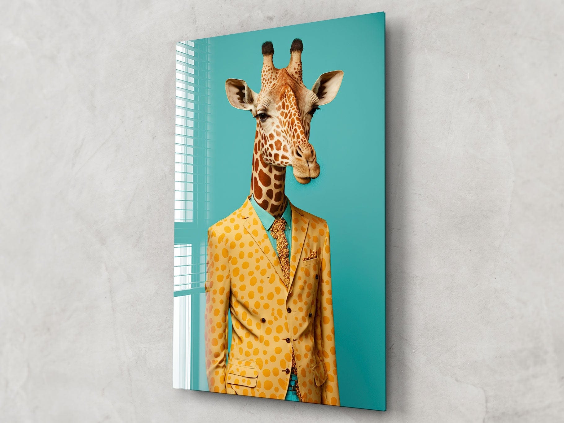 Artronauts Glass Print Cool Giraffe