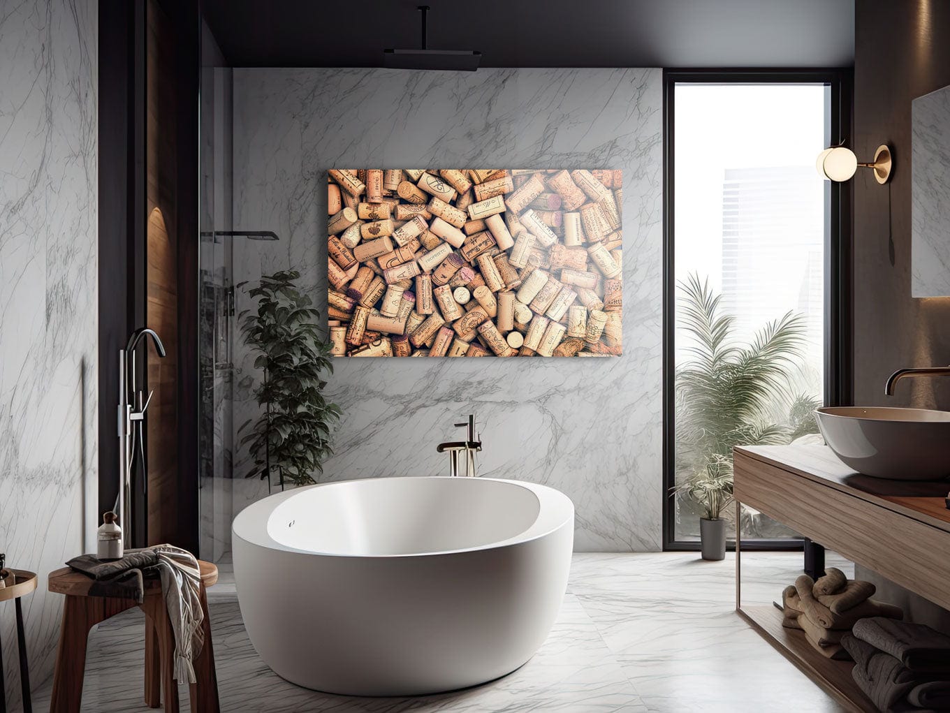 Artronauts Glass Print Wine Corks II