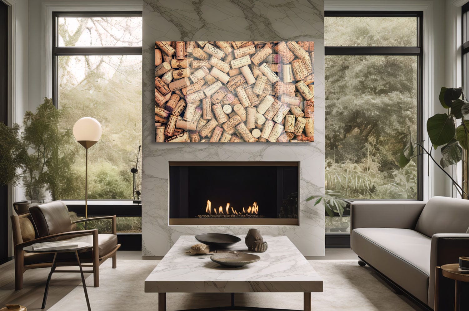 Artronauts Glass Print Wine Corks II