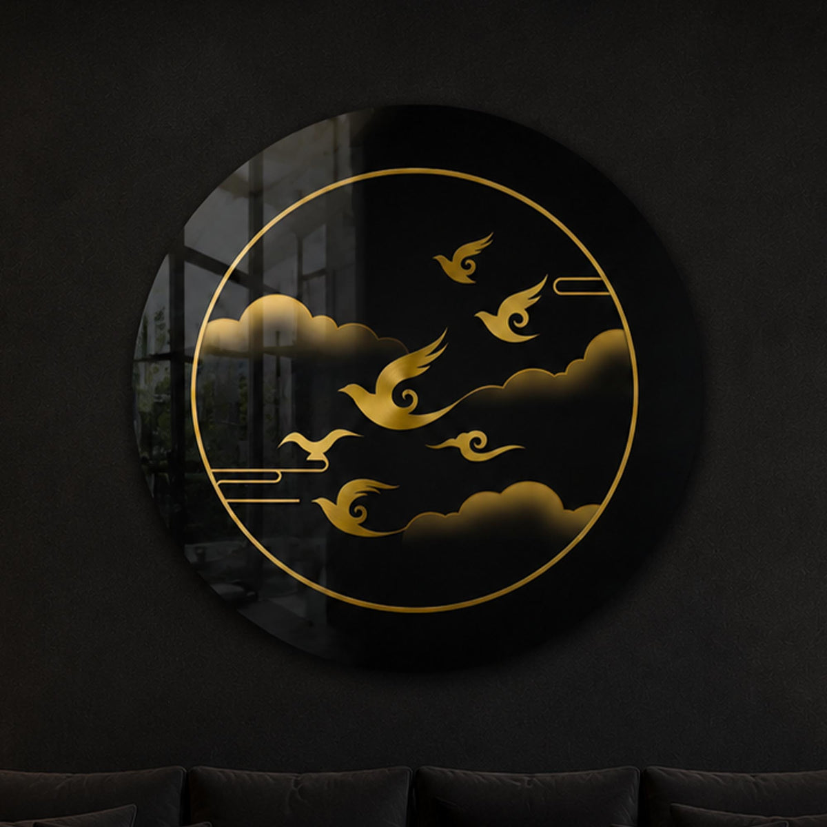 Flight Above The Clouds — tempered glass, ultra HD print, ready to hang