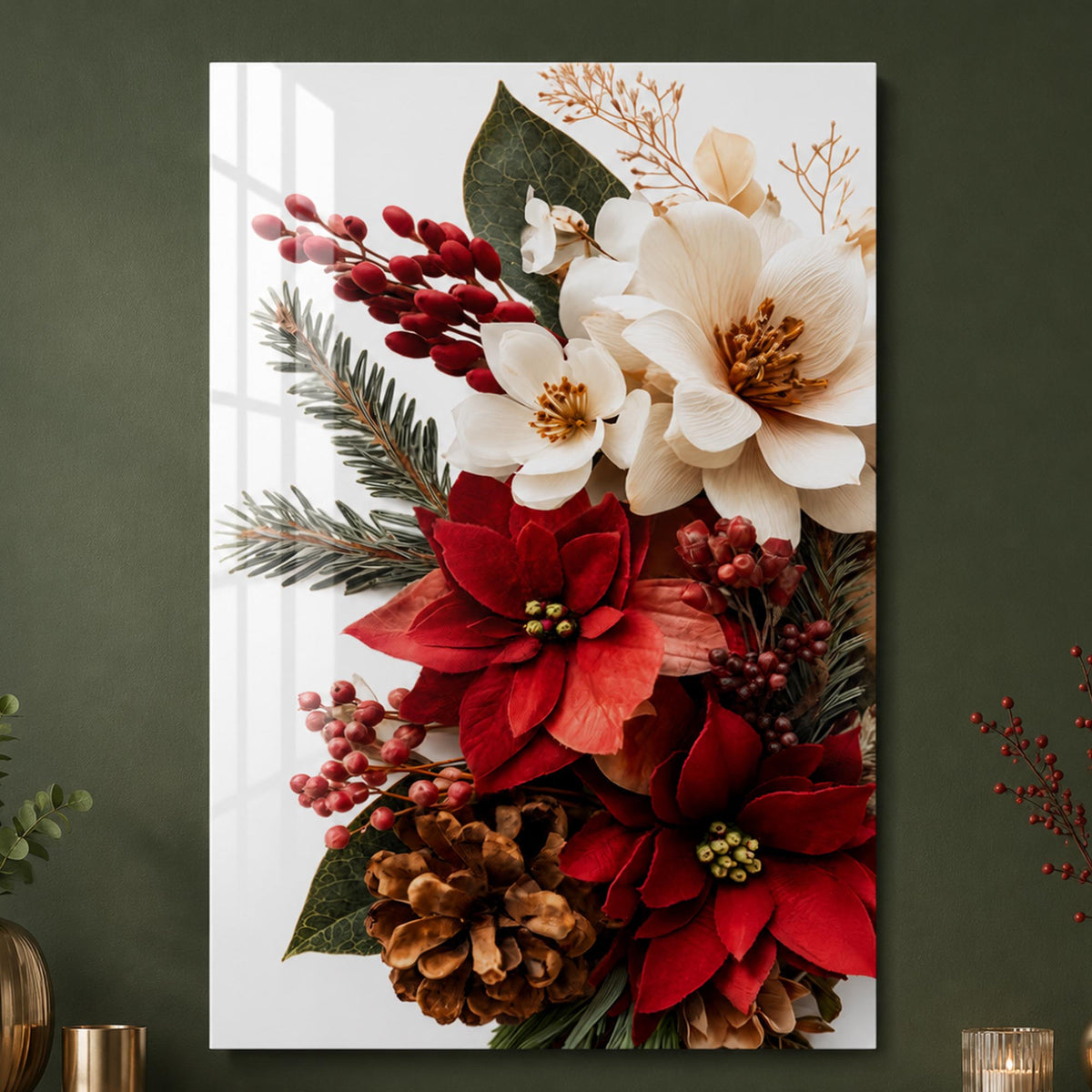 Festive Poinsettia Bouquet lifestyle view