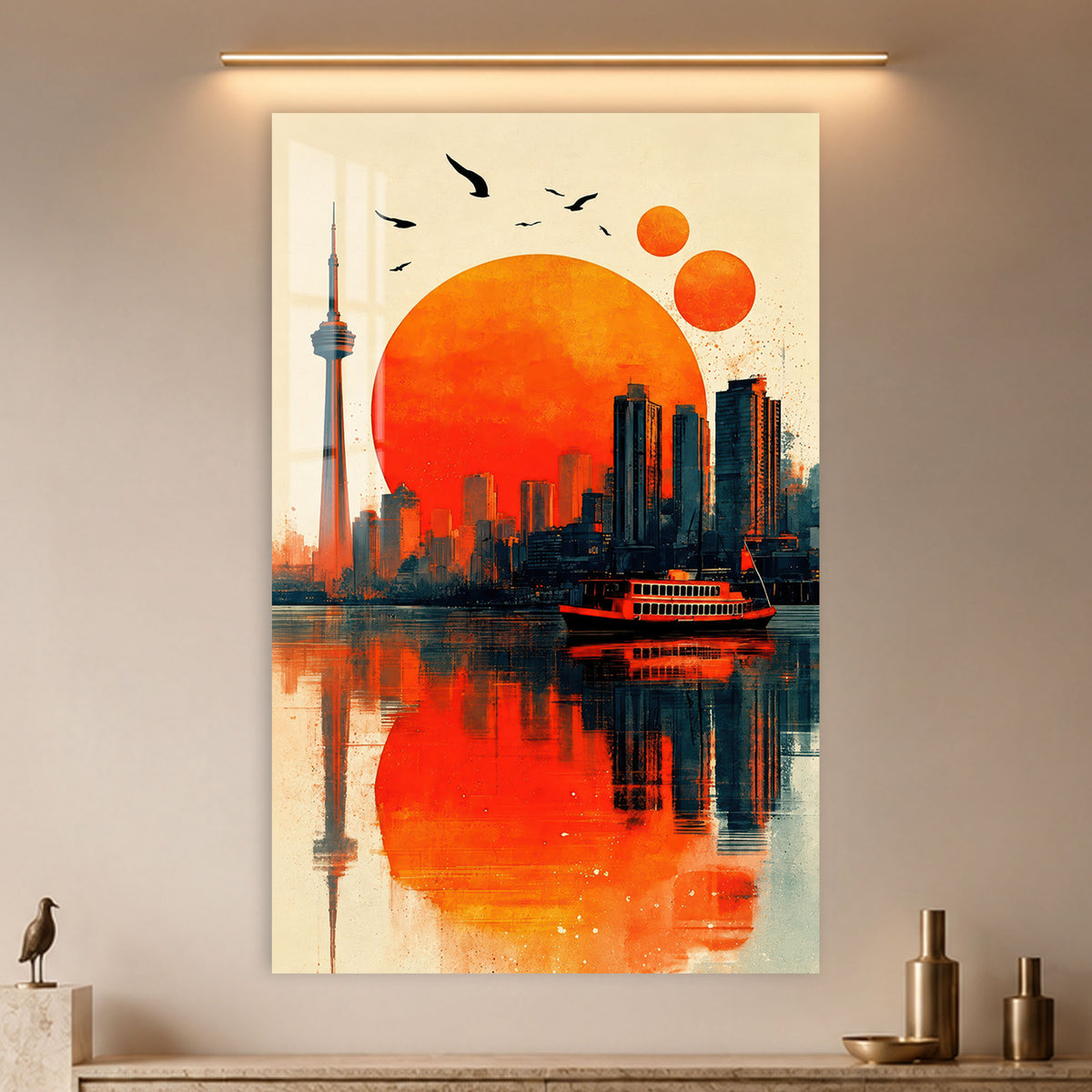 Toronto Sunset in a modern room