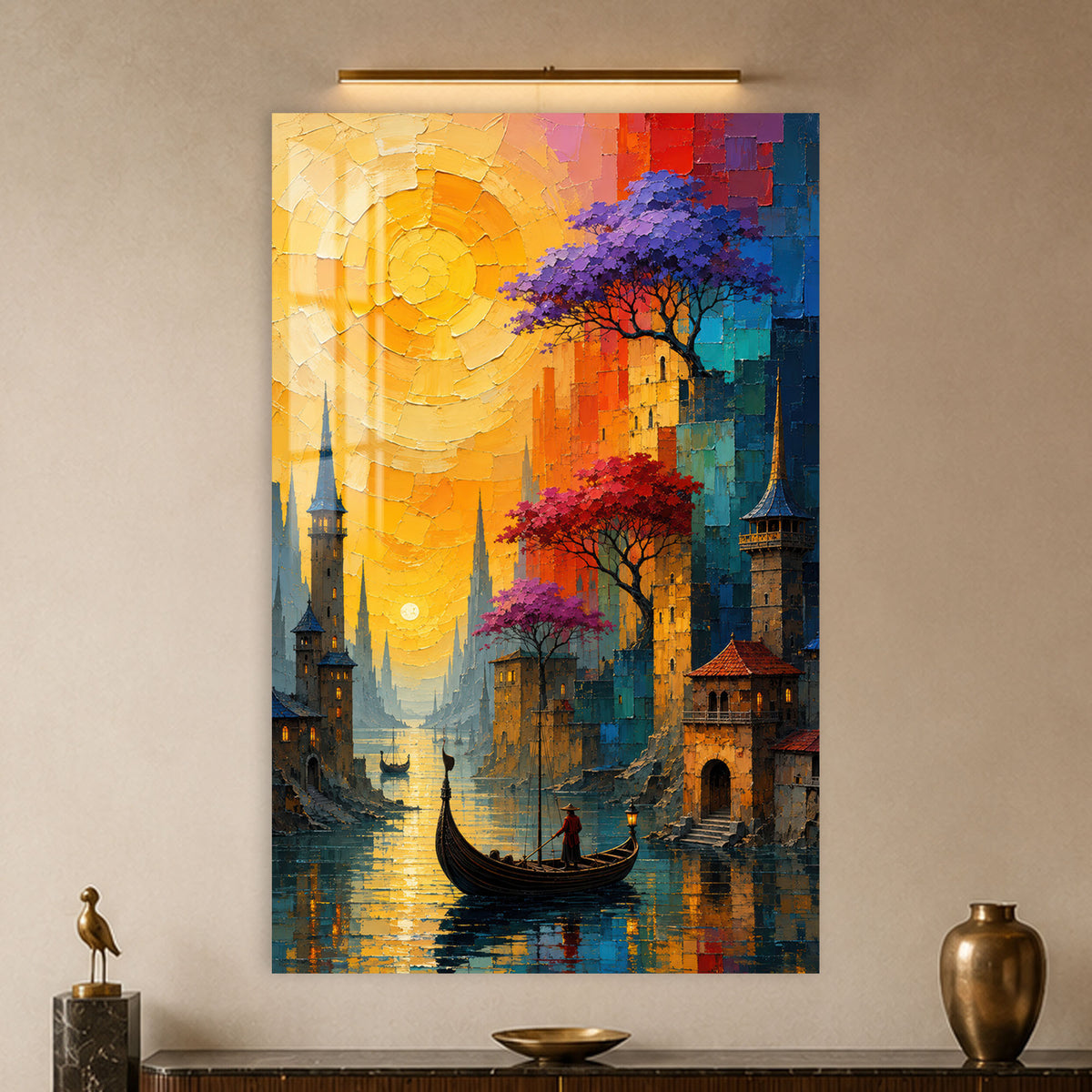 Golden Canal City in a modern room