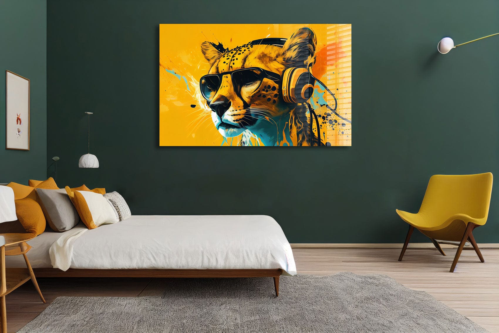 Artronauts Glass Print Dj Cheetah