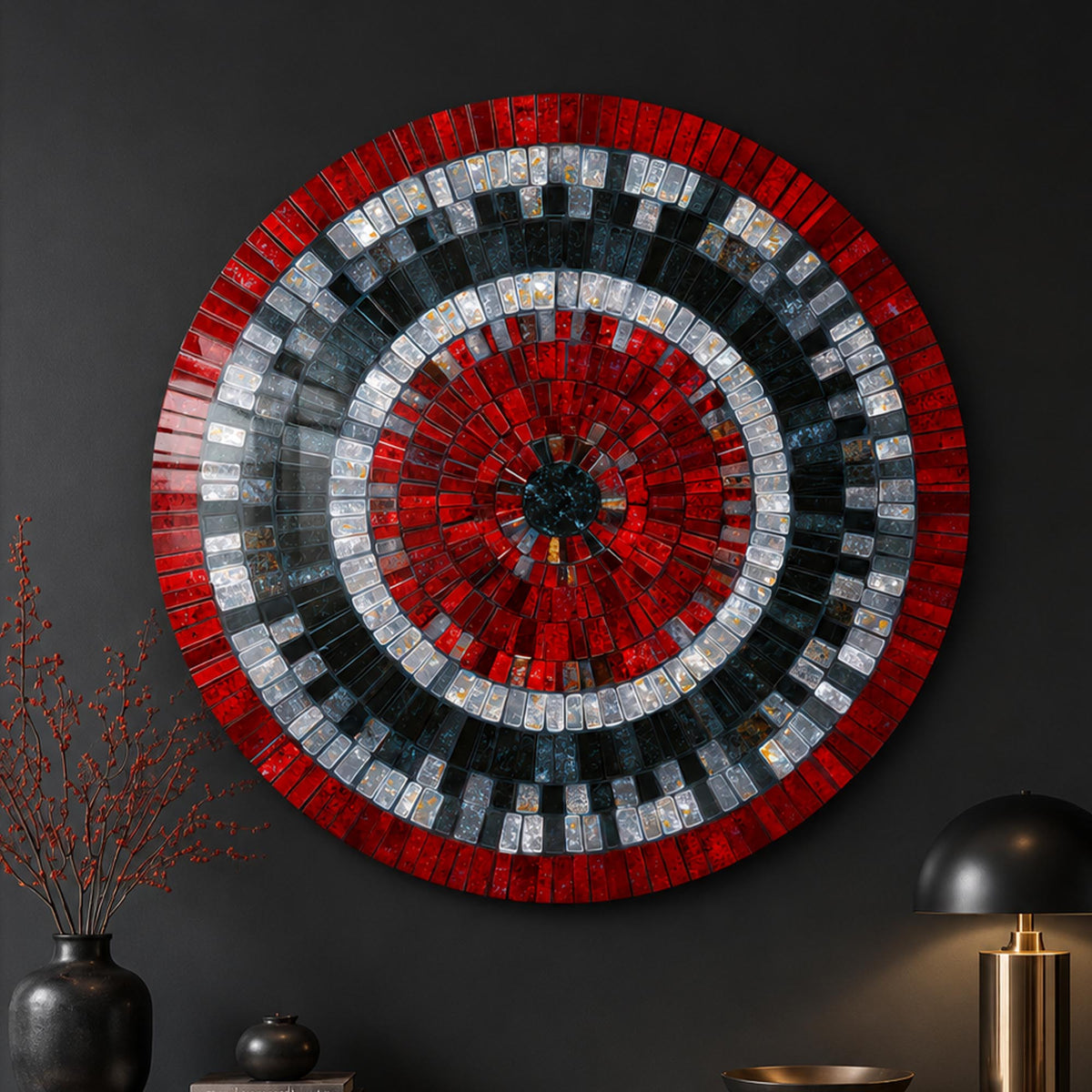 Crimson Mosaic Rings lifestyle view