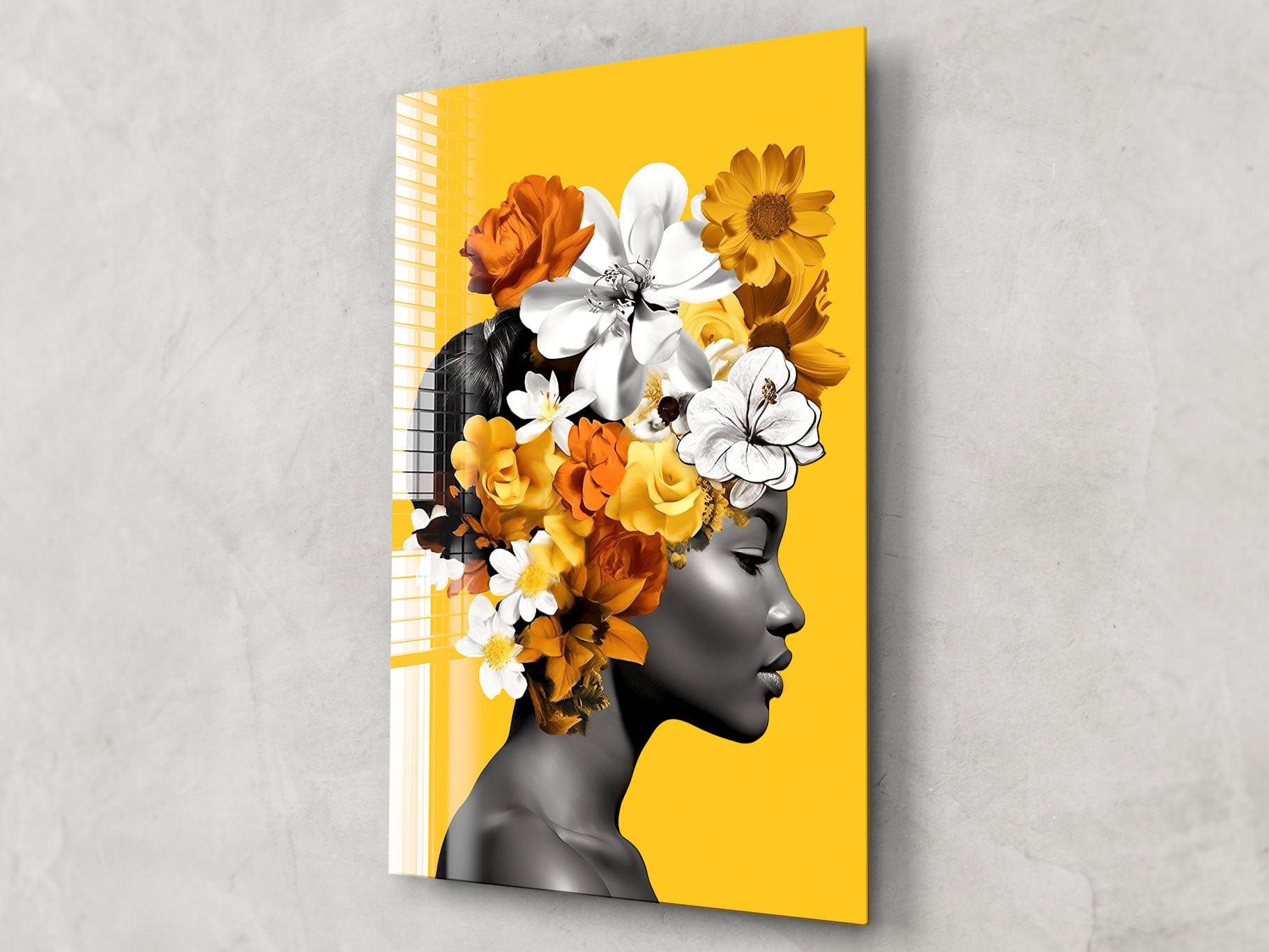 Artronauts Glass Print Floral Lady II