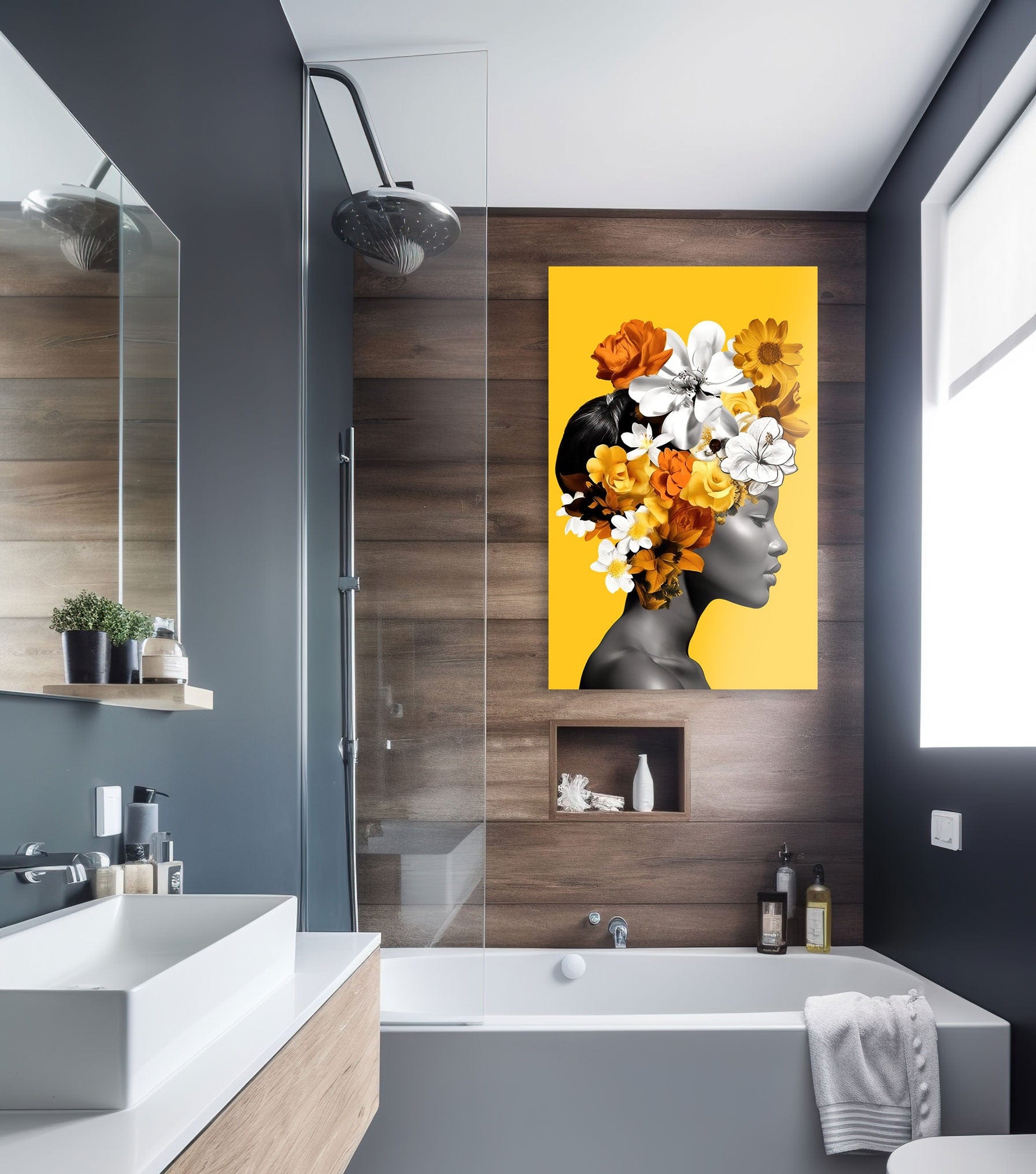 Artronauts Glass Print Floral Lady II